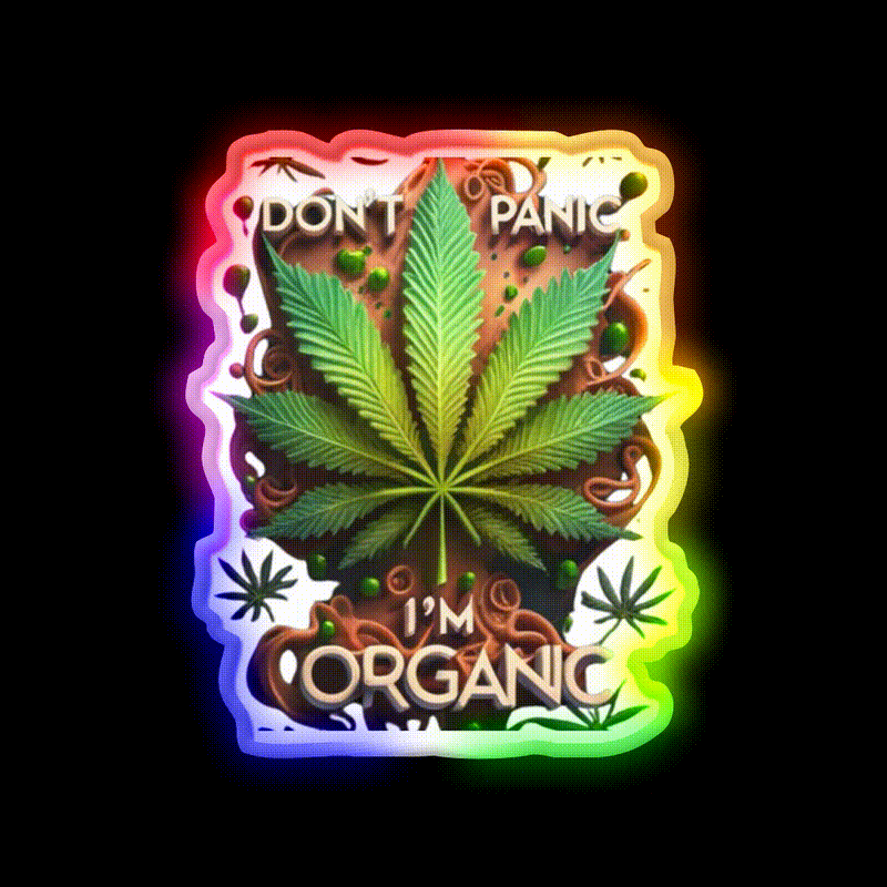 Canabis Hemp Inspired Green Leaf Led Neon Sign 420 Neon Decor Rgb Color - LED neon sign close-up detail