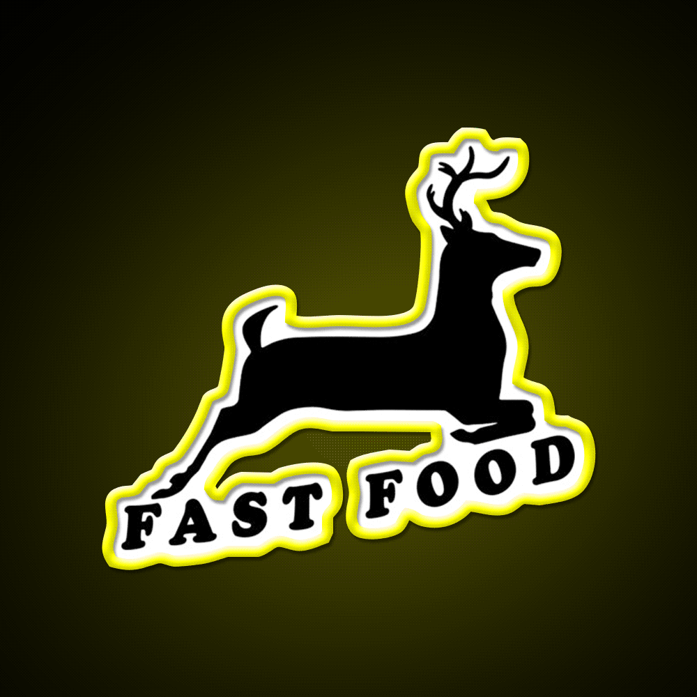 Canadian Fast Food Led Neon Sign For Burger Place Rgb Color - Custom LED neon sign front view