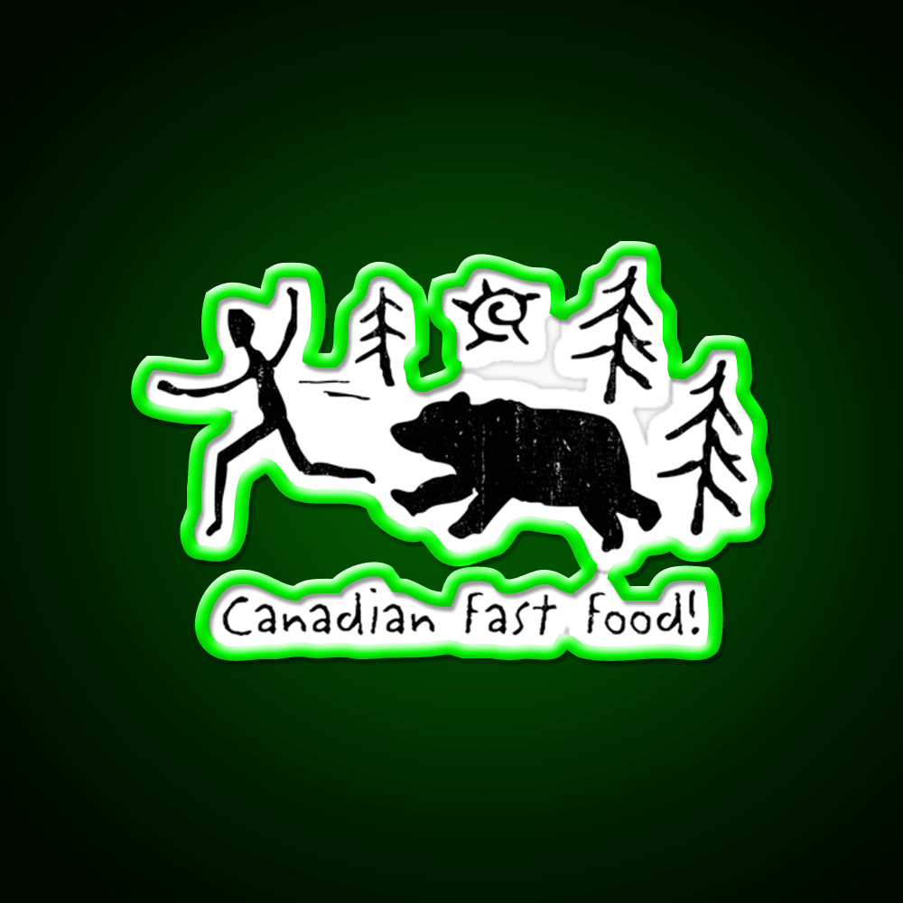 Canadian Fast Food Led Neon Sign For Burger Place Wall Art Rgb Color - Shineneon