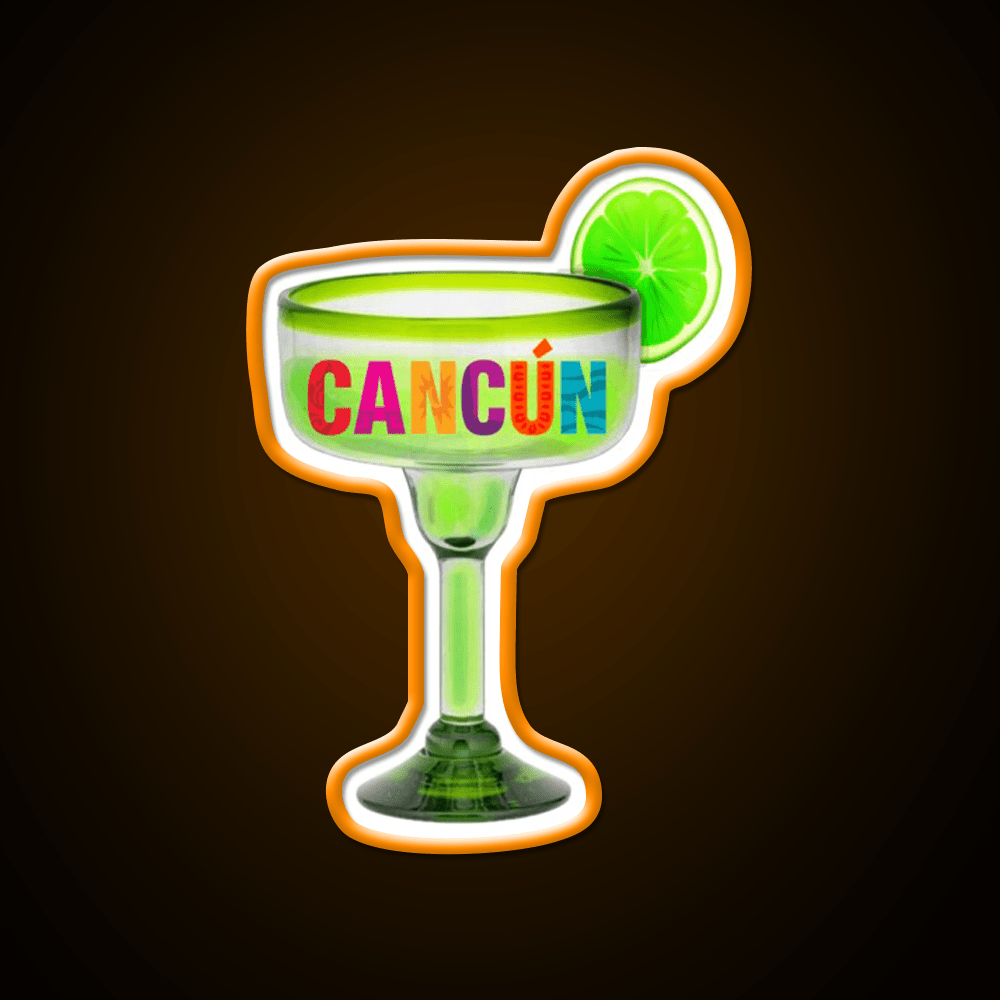 Cancun Time Party Drink Tequila Led Neon Sign Rgb Color - Shineneon
