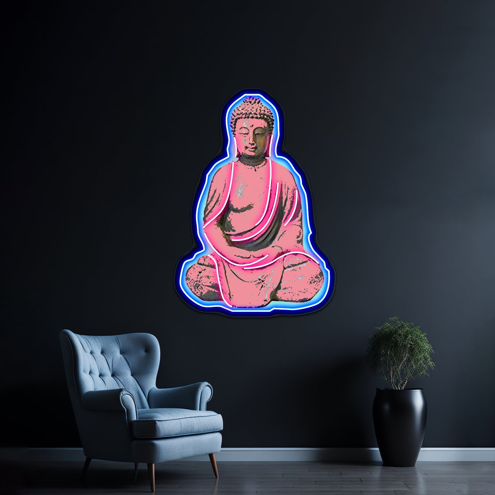 Candy Buddha Artwork Business Neon Sign