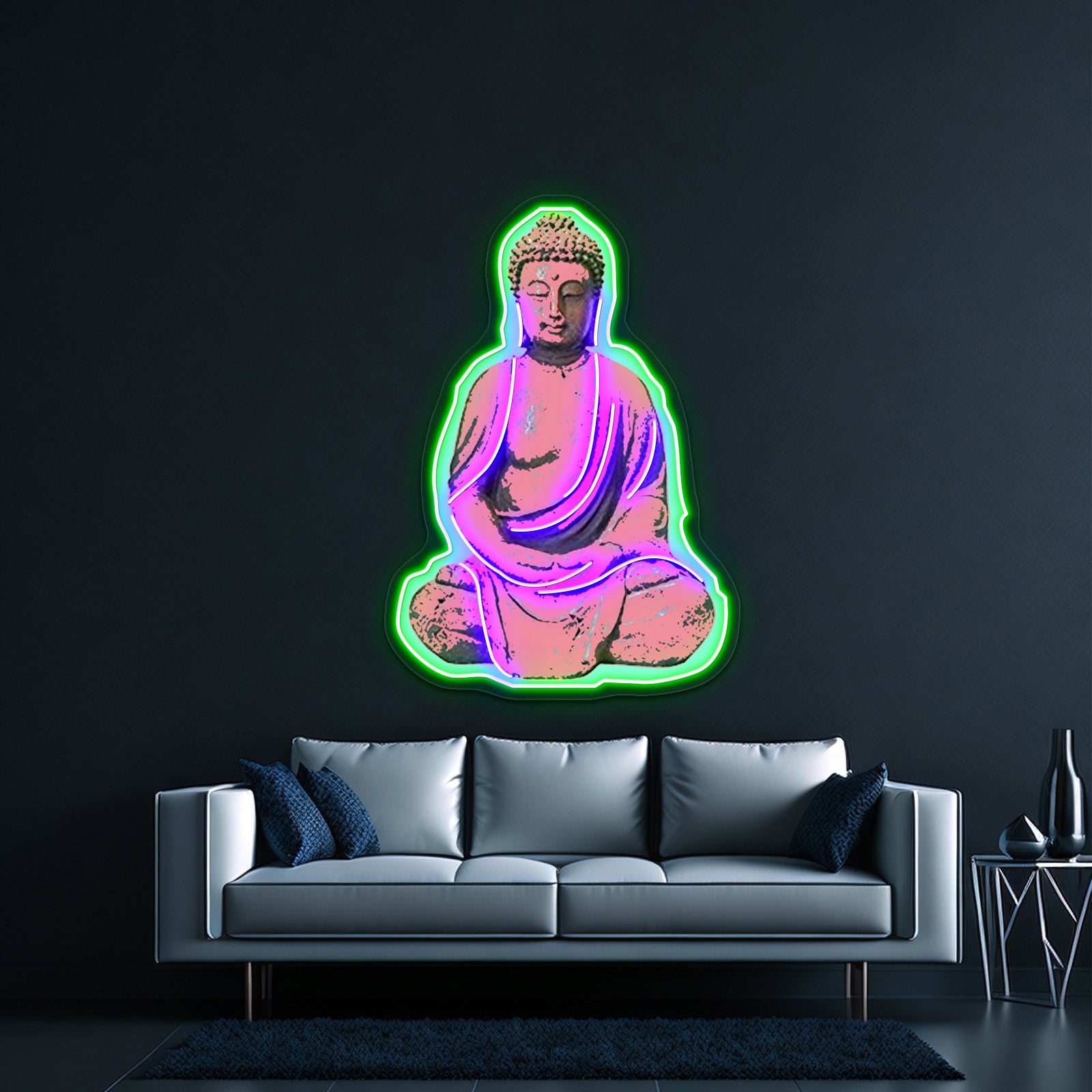 Candy Buddha Artwork Business Neon Sign