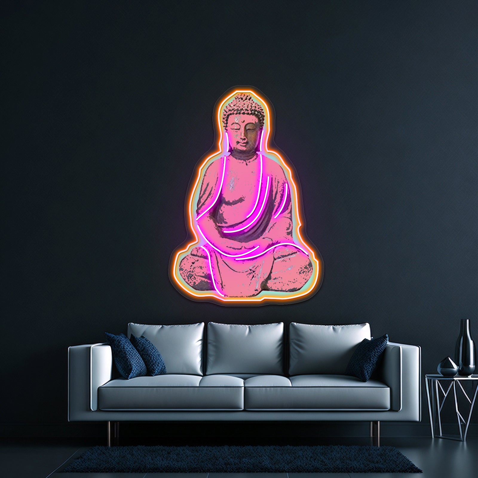 Candy Buddha Artwork Business Neon Sign