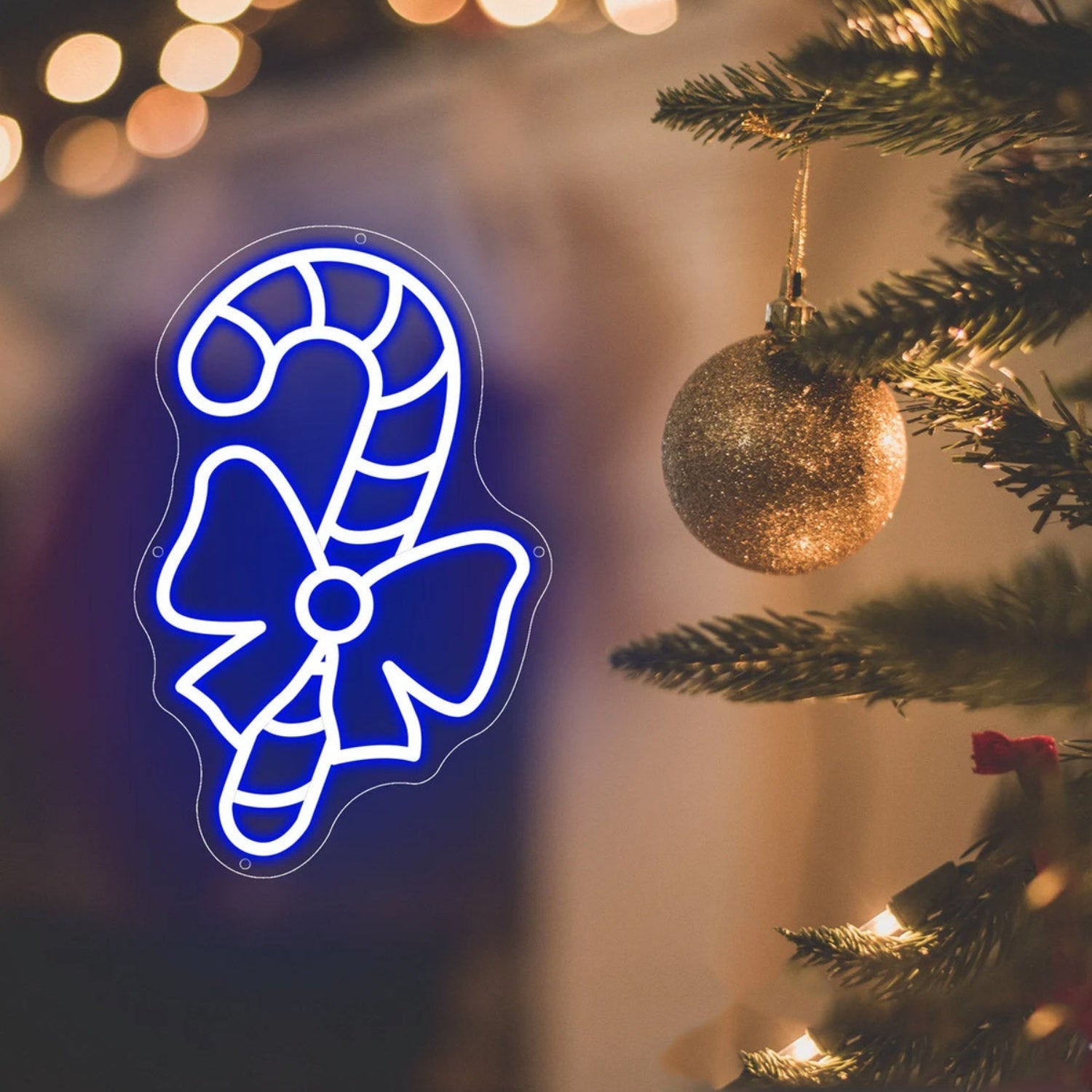 Candy Cane Merry Christmas Neon Sign | Shineneon