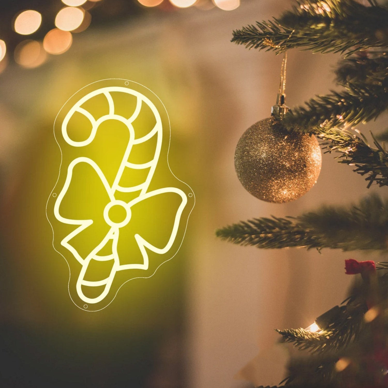 Candy Cane Merry Christmas Neon Sign | Shineneon