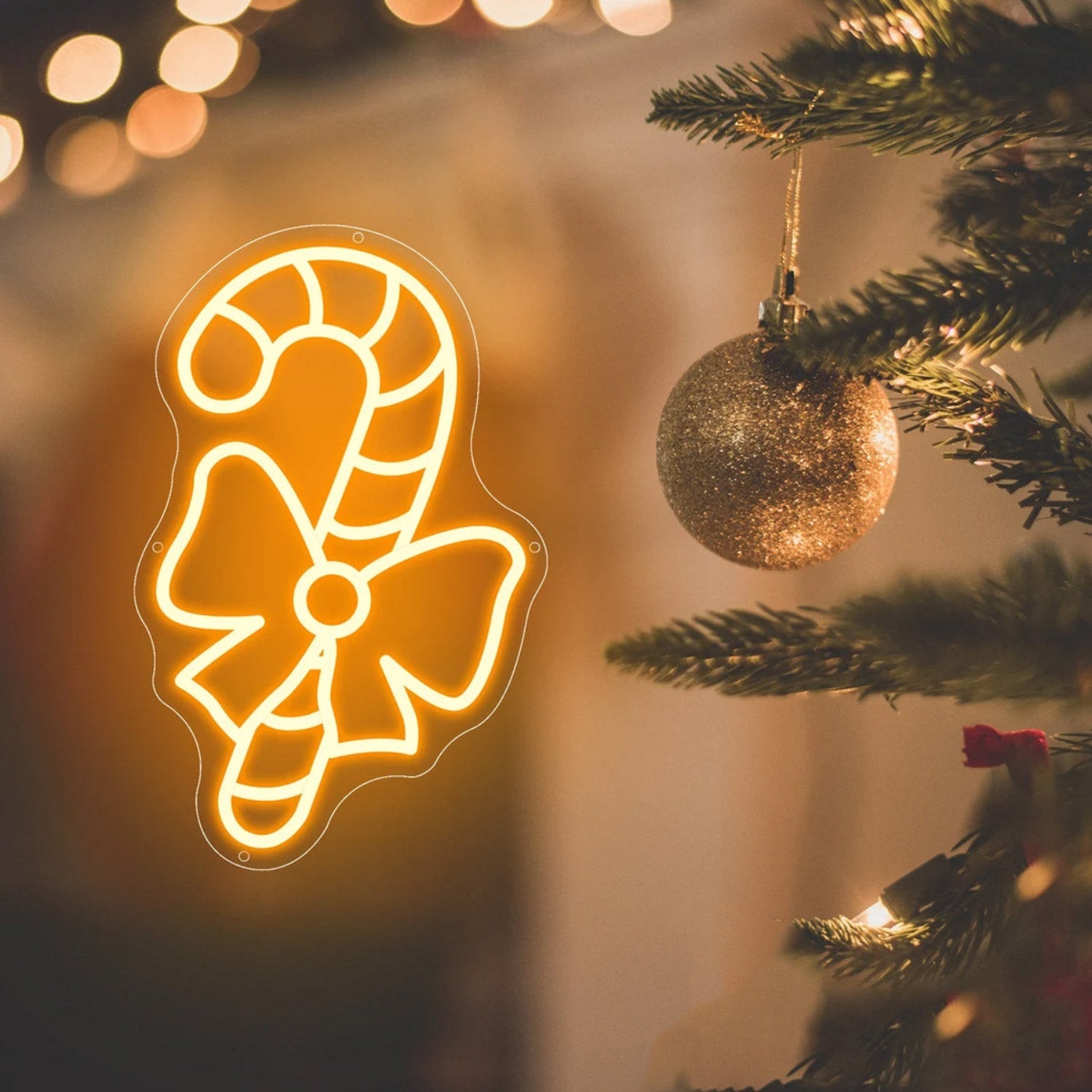 Candy Cane Merry Christmas Neon Sign | Shineneon