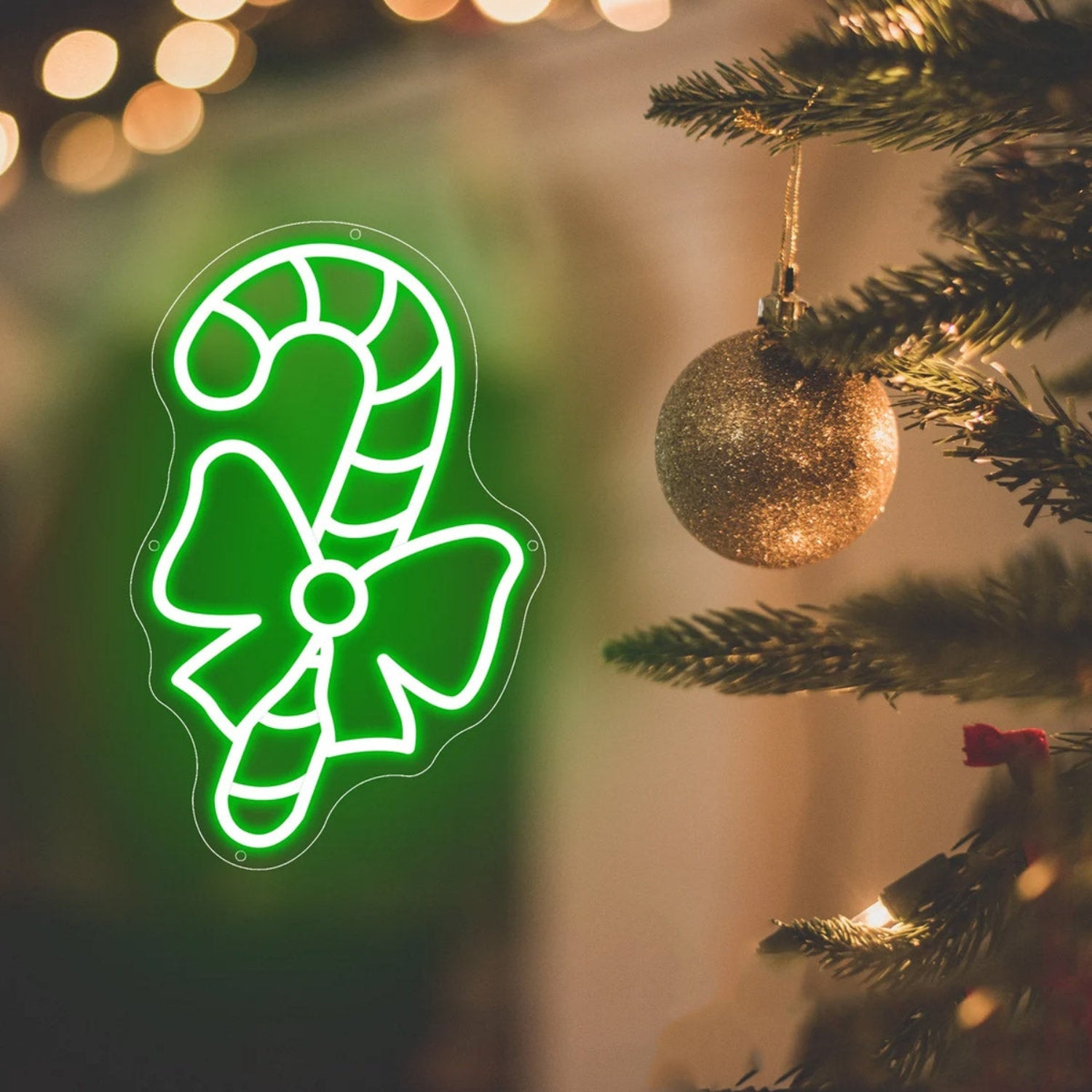 Candy Cane Merry Christmas Neon Sign | Shineneon