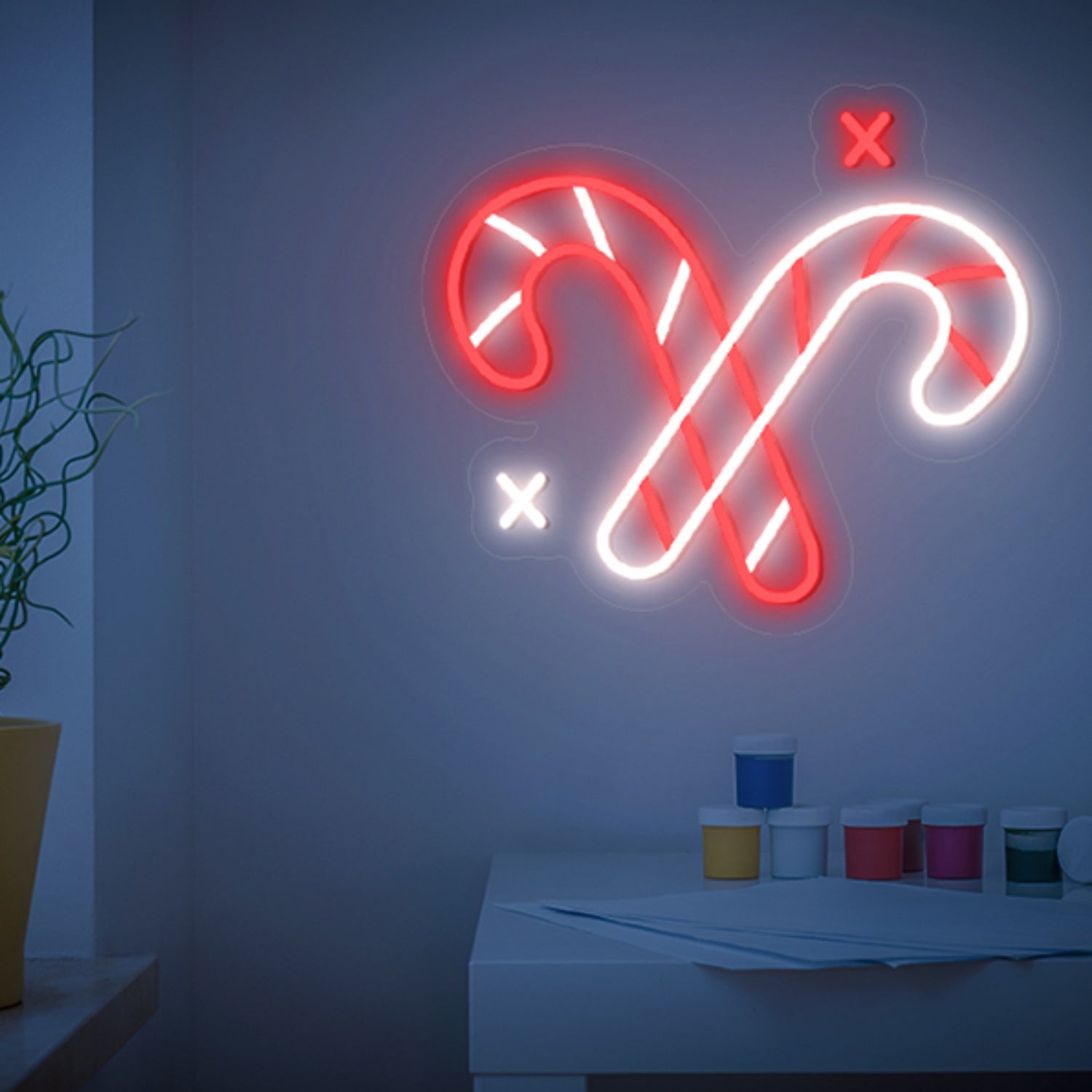 Candy Cane Neon Sign Wall Art Decor | Shineneon