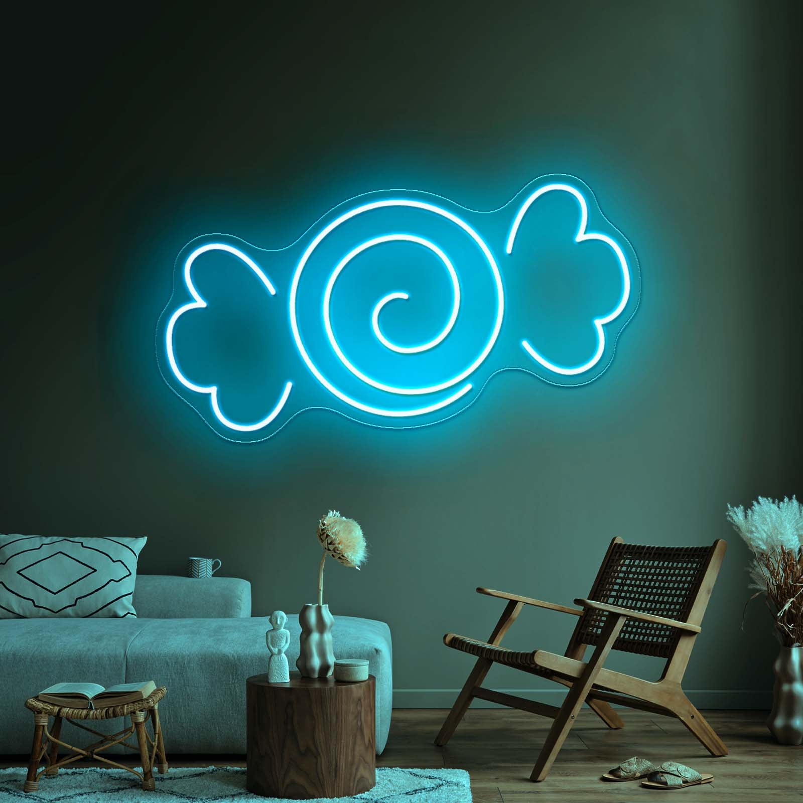 Candy Halloween Neon Happy Halloween Sign