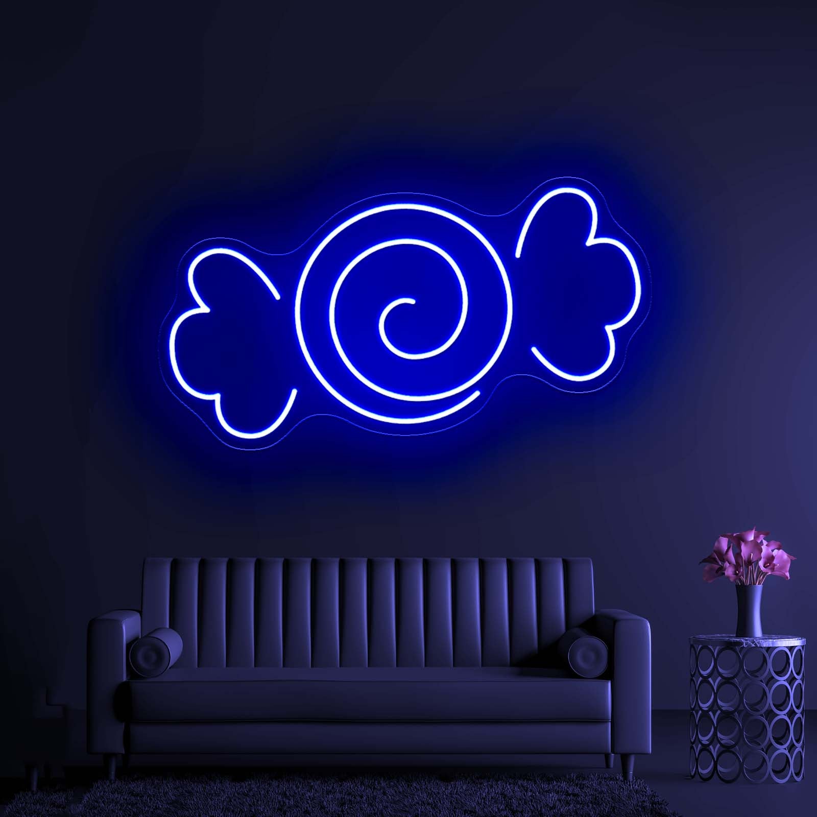 Candy Halloween Neon Happy Halloween Sign