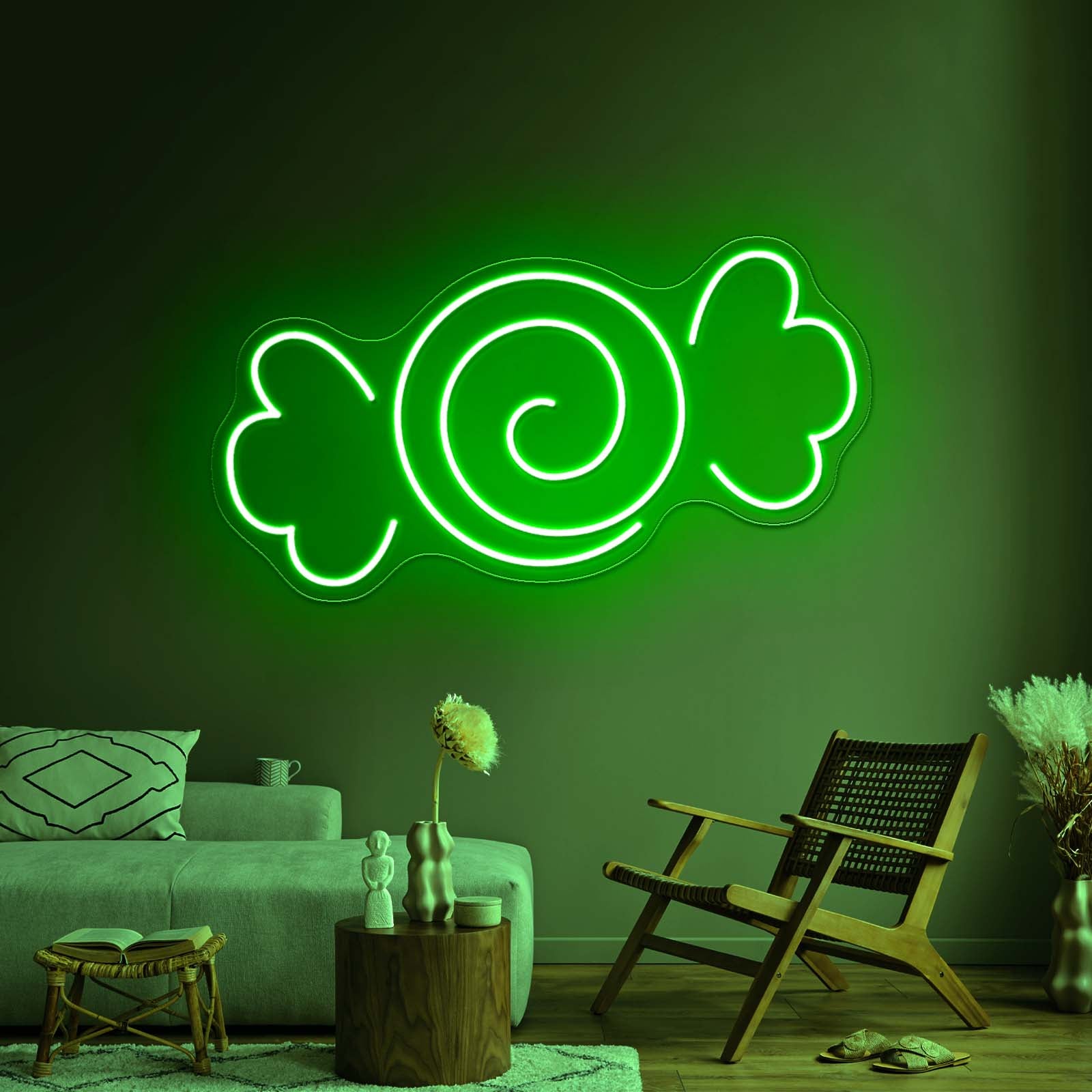 Candy Halloween Neon Happy Halloween Sign