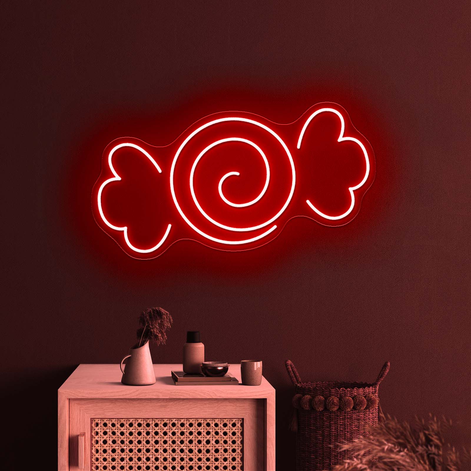 Candy Halloween Neon Happy Halloween Sign