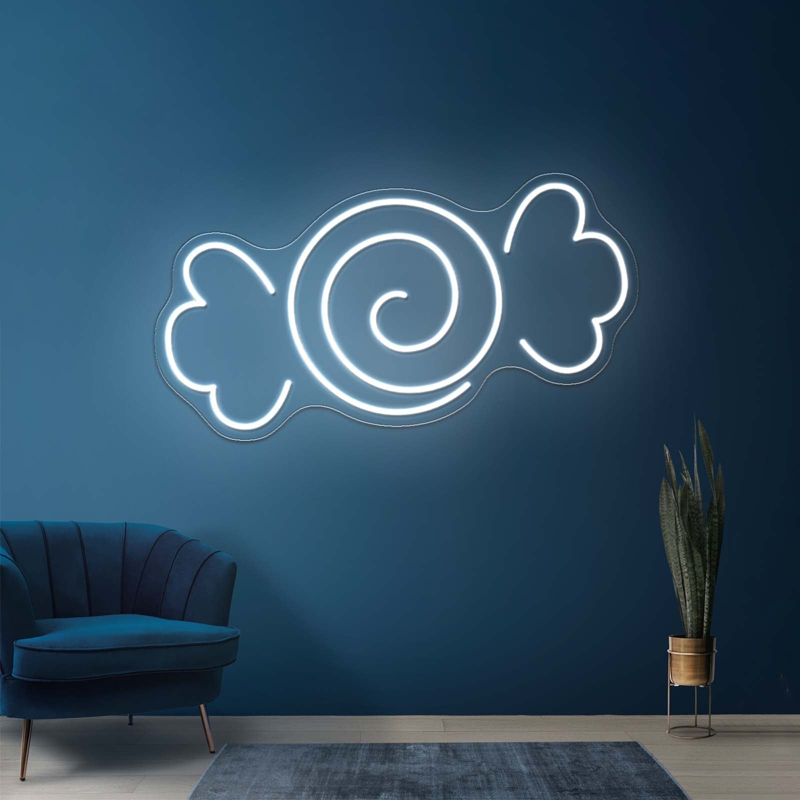 Candy Halloween Neon Happy Halloween Sign