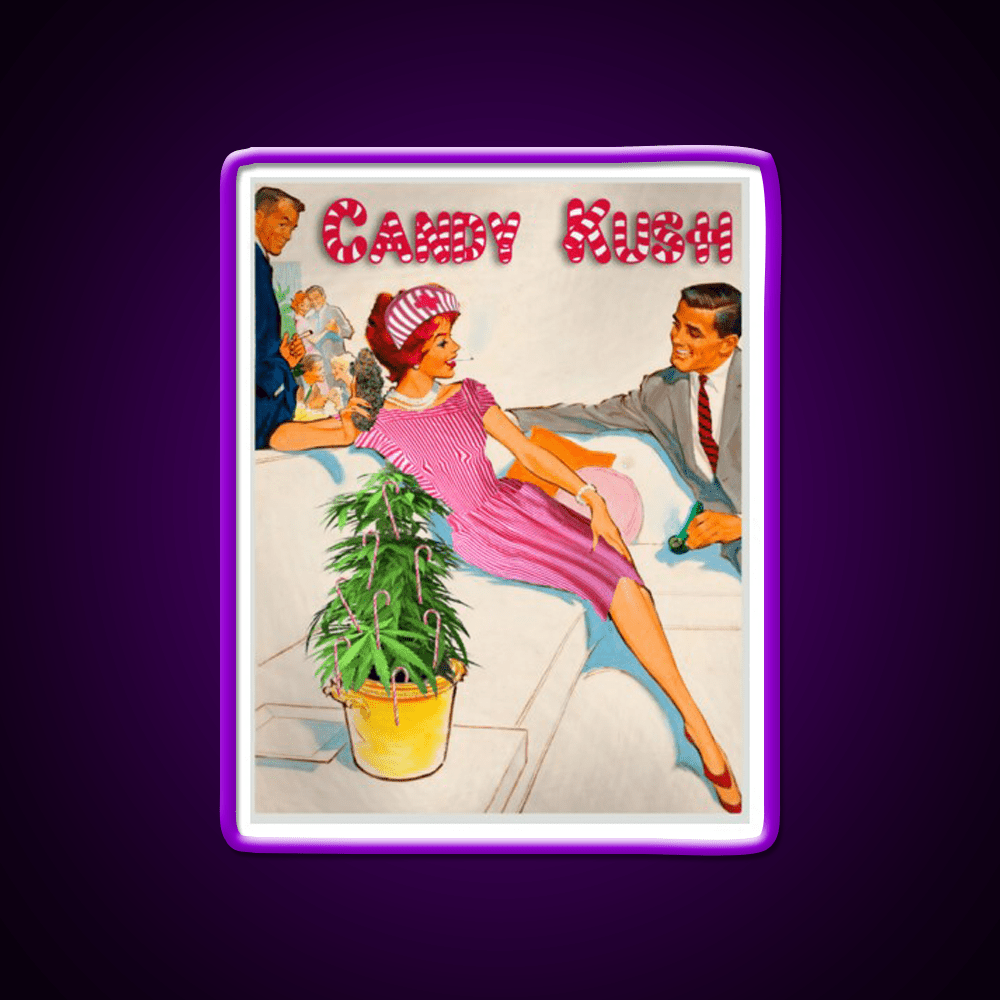 Candy Kush Hemp Inspired Green Leaf Led Neon Sign Rgb Color - Shineneon