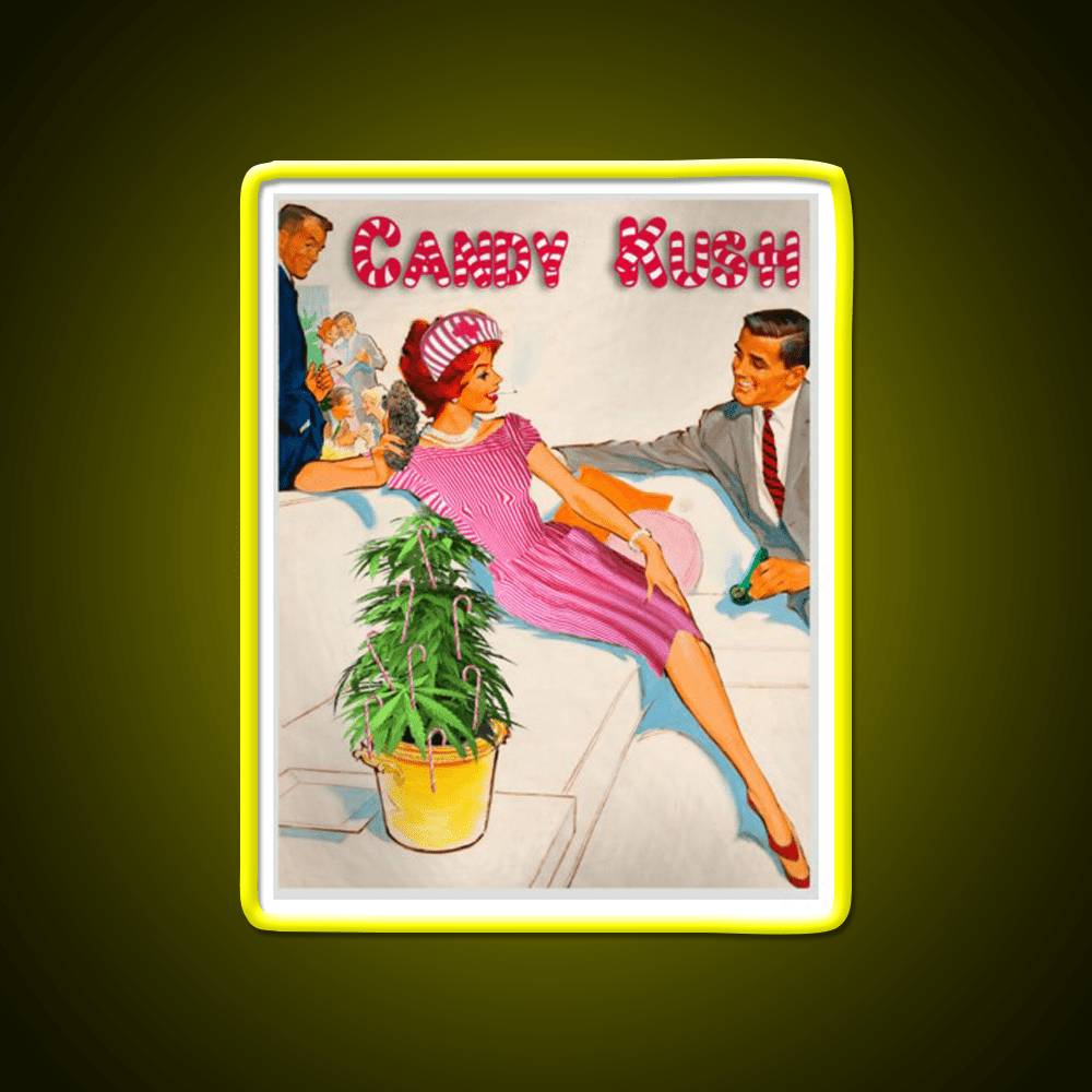 Candy Kush Hemp Inspired Green Leaf Led Neon Sign Rgb Color - Shineneon