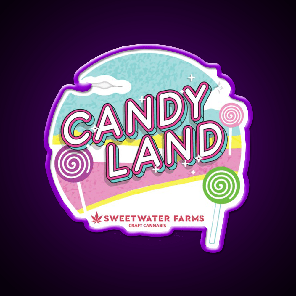 Candy Land Hemp Inspired Green Leaf Led Neon Sign Rgb Color - Shineneon