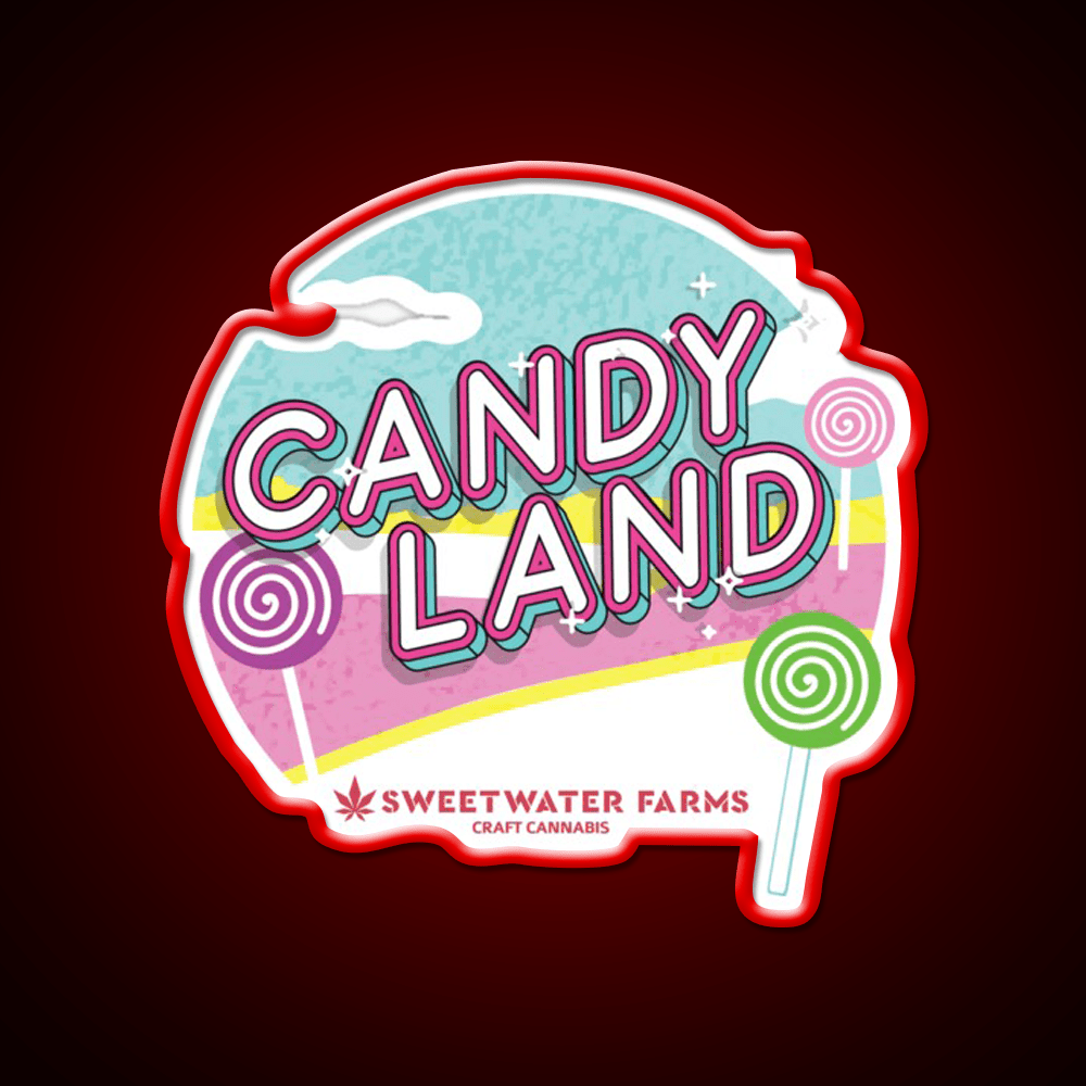 Candy Land Hemp Inspired Green Leaf Led Neon Sign Rgb Color - Shineneon