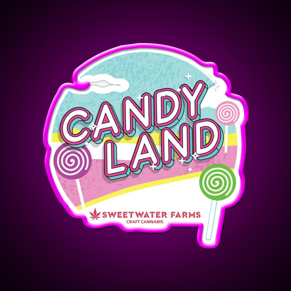 Candy Land Hemp Inspired Green Leaf Led Neon Sign Rgb Color - Shineneon