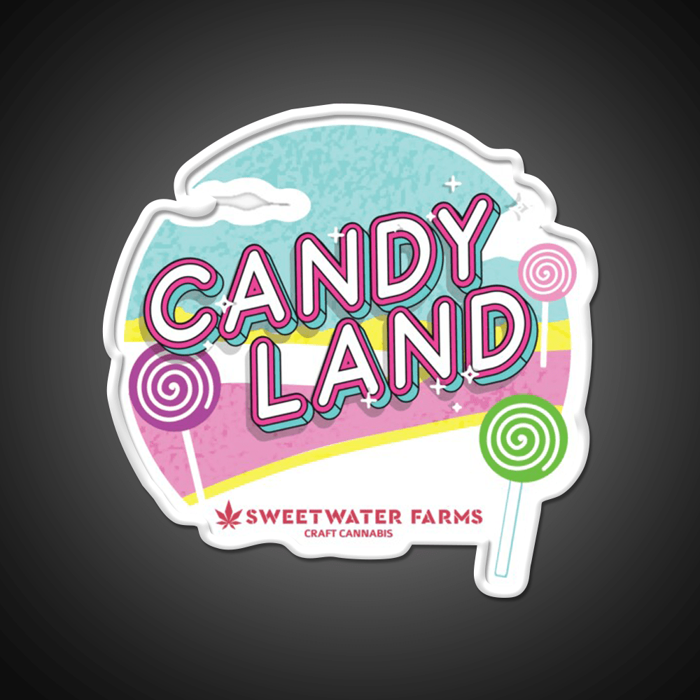 Candy Land Hemp Inspired Green Leaf Led Neon Sign Rgb Color - Shineneon