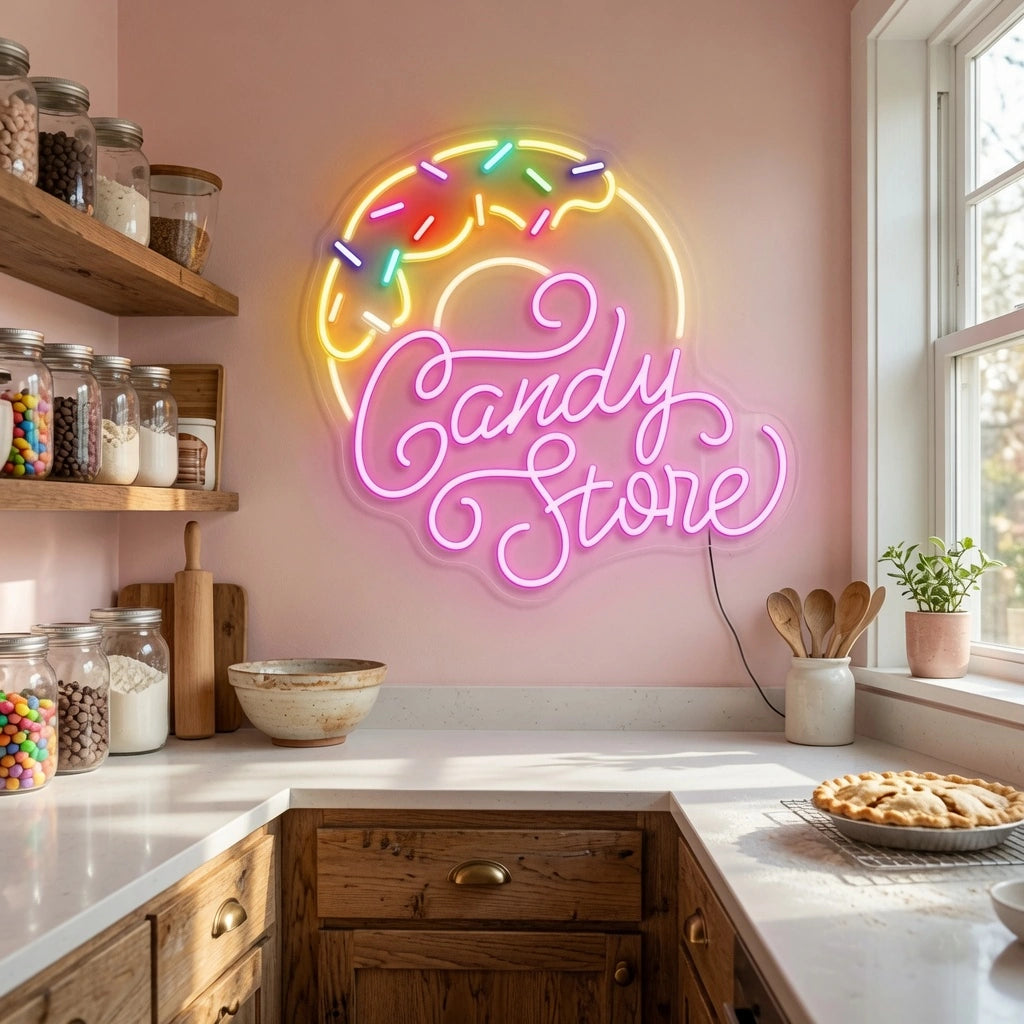 Candy Store LED Neon Sign - 03 Real Lifestyle Scene