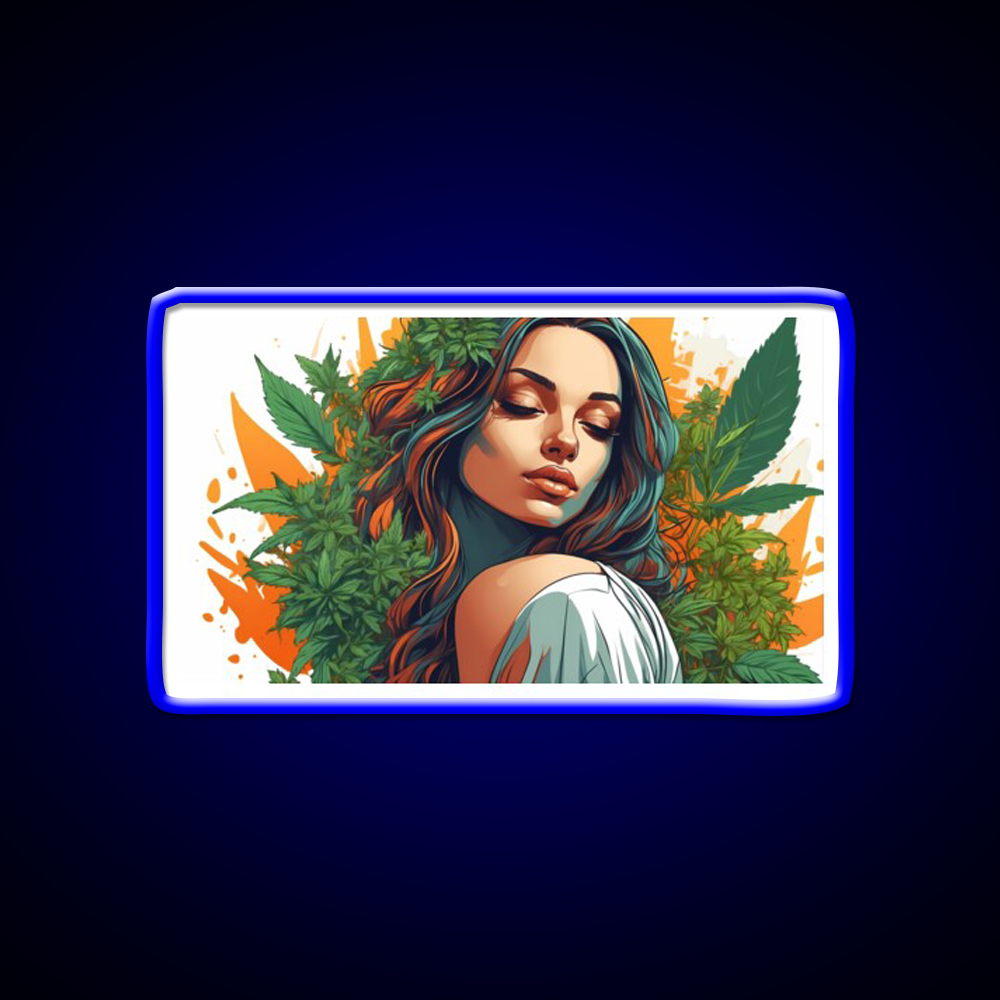 Canna Latina Hemp Inspired Green Leaf Led Neon Sign Rgb Color - LED neon sign view 5