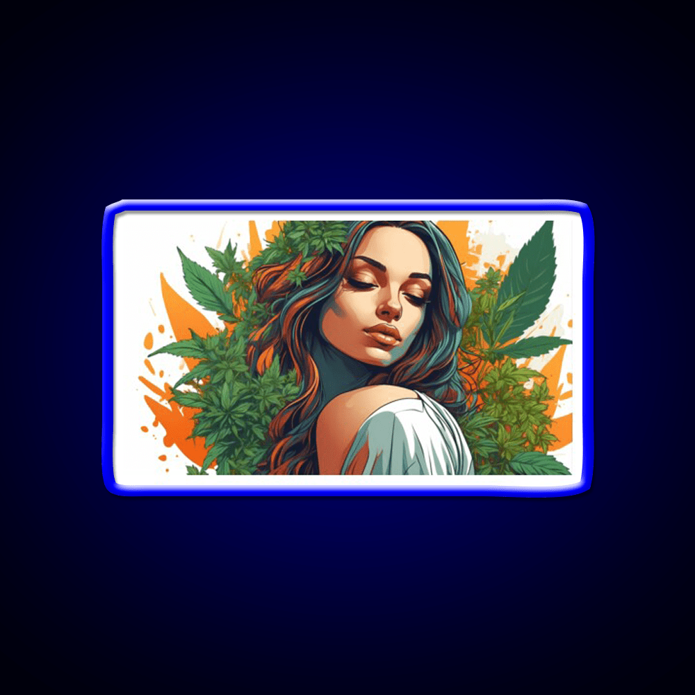 Canna Latina Hemp Inspired Green Leaf Led Neon Sign Rgb Color - Shineneon