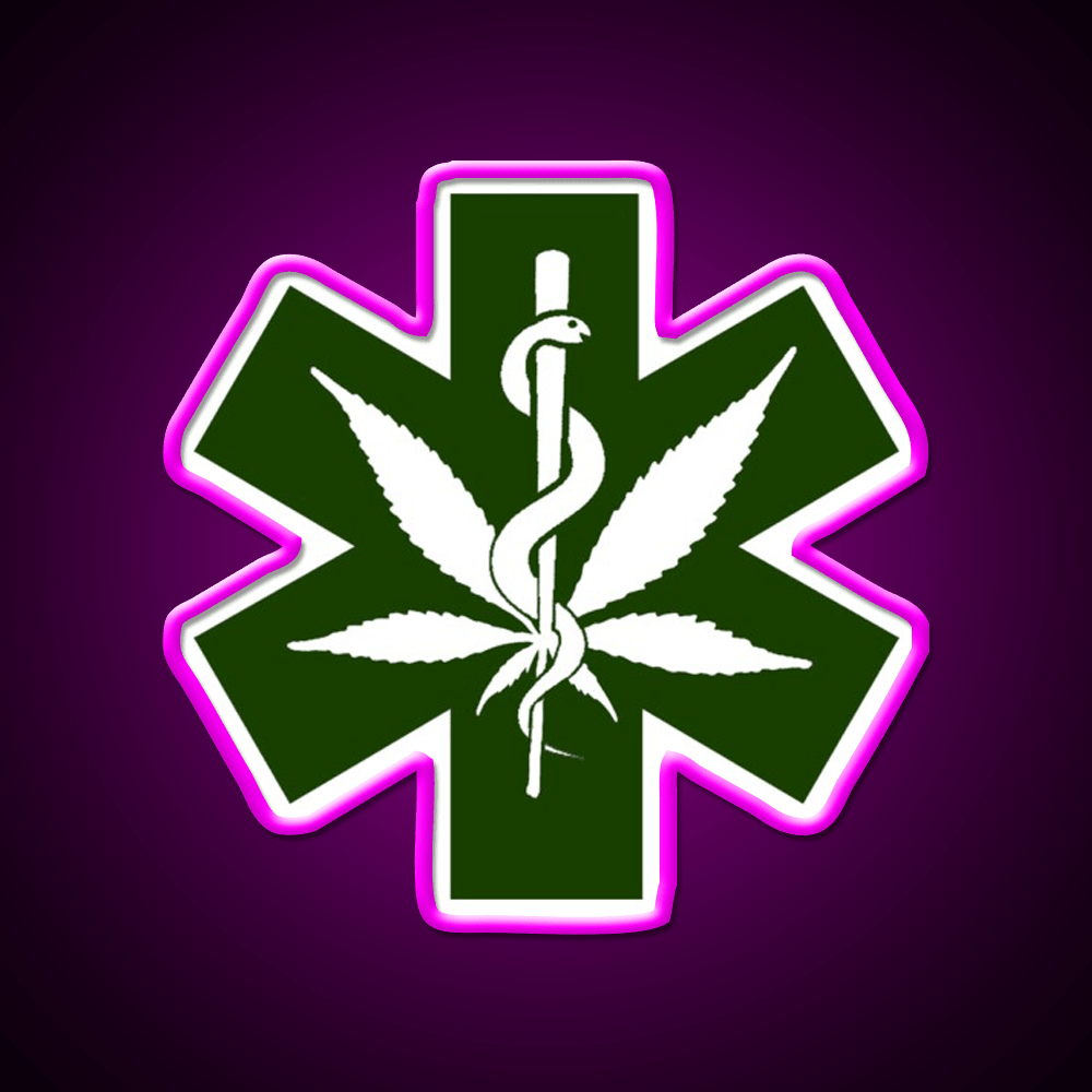 Canna Meds Hemp Inspired Green Leaf Led Neon Sign Rgb Color - Shineneon