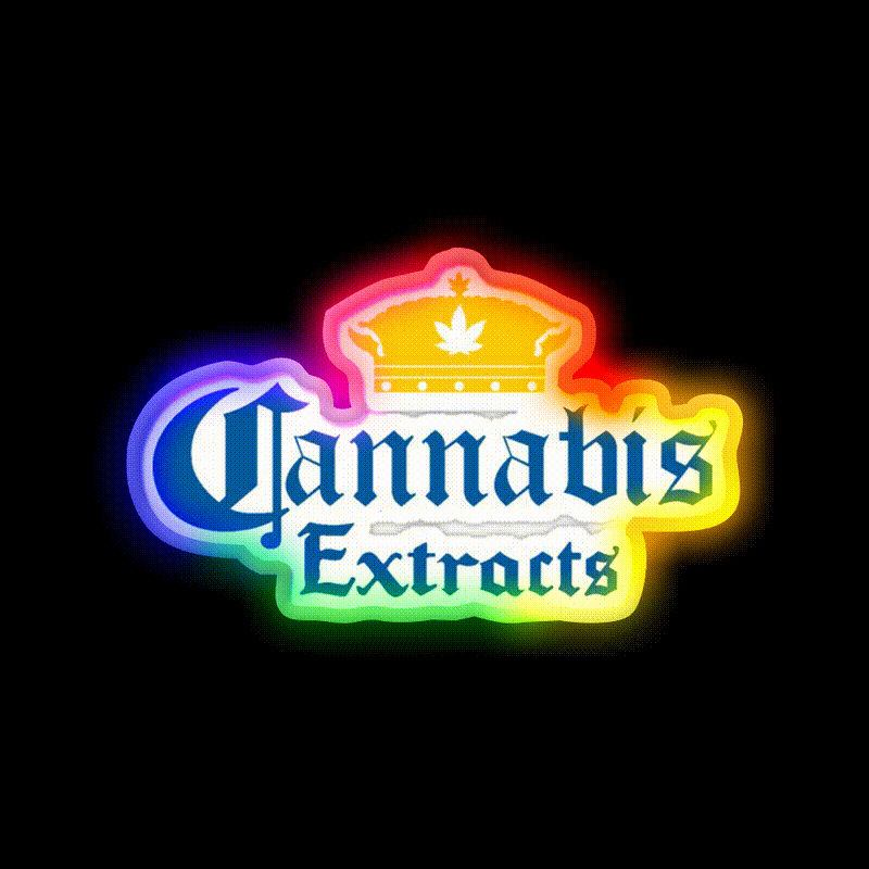 Cannabis Extracts Beer Bar Decor Led Neon Sign Rgb Color - LED neon sign close-up detail