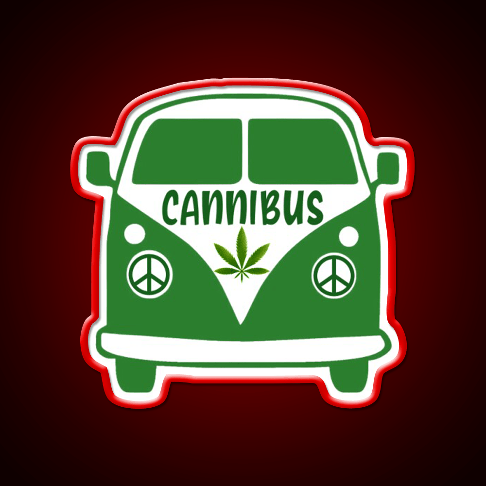Cannibus Hemp Inspired Green Leaf Led Neon Sign Rgb Color - Shineneon