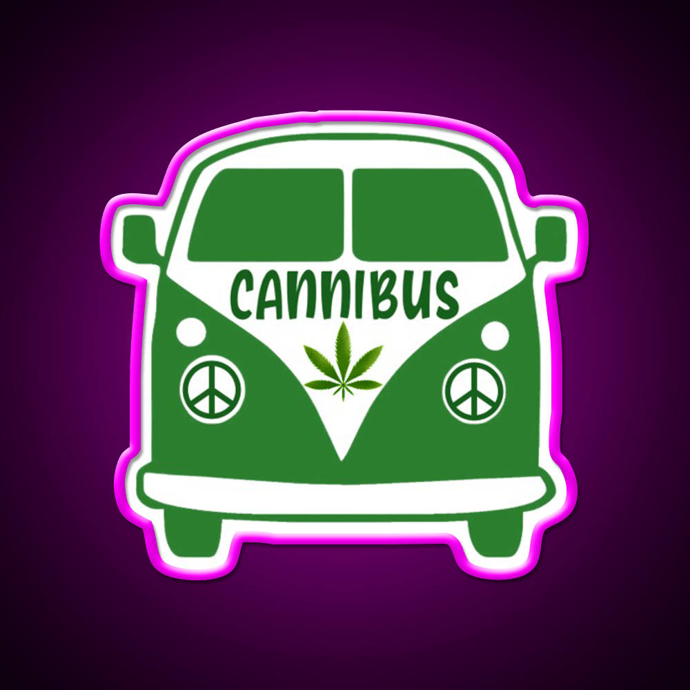 Cannibus Hemp Inspired Green Leaf Led Neon Sign Rgb Color - Shineneon