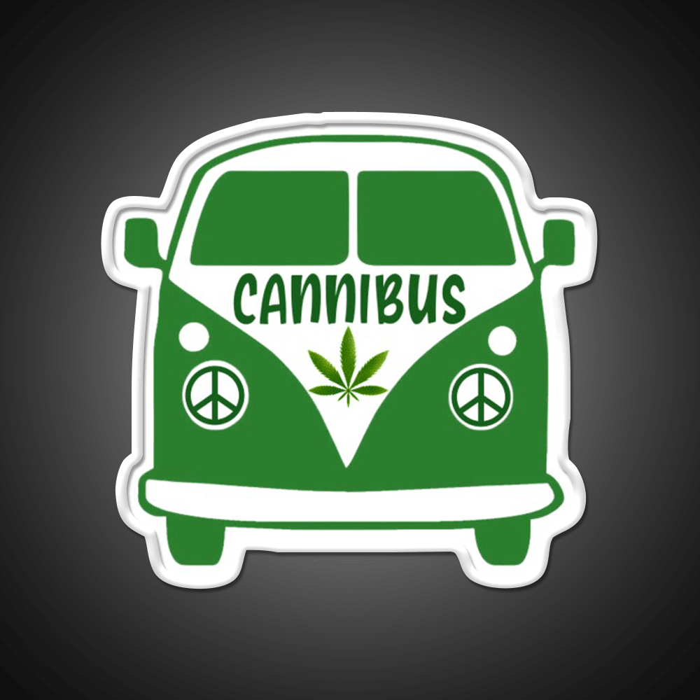 Cannibus Hemp Inspired Green Leaf Led Neon Sign Rgb Color - Shineneon