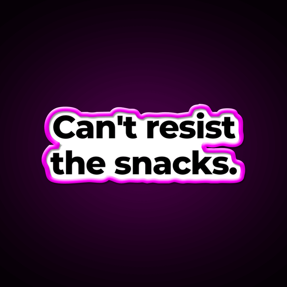 Cant Resist The Snacks Snack Food Led Neon Sign Rgb Color - Shineneon