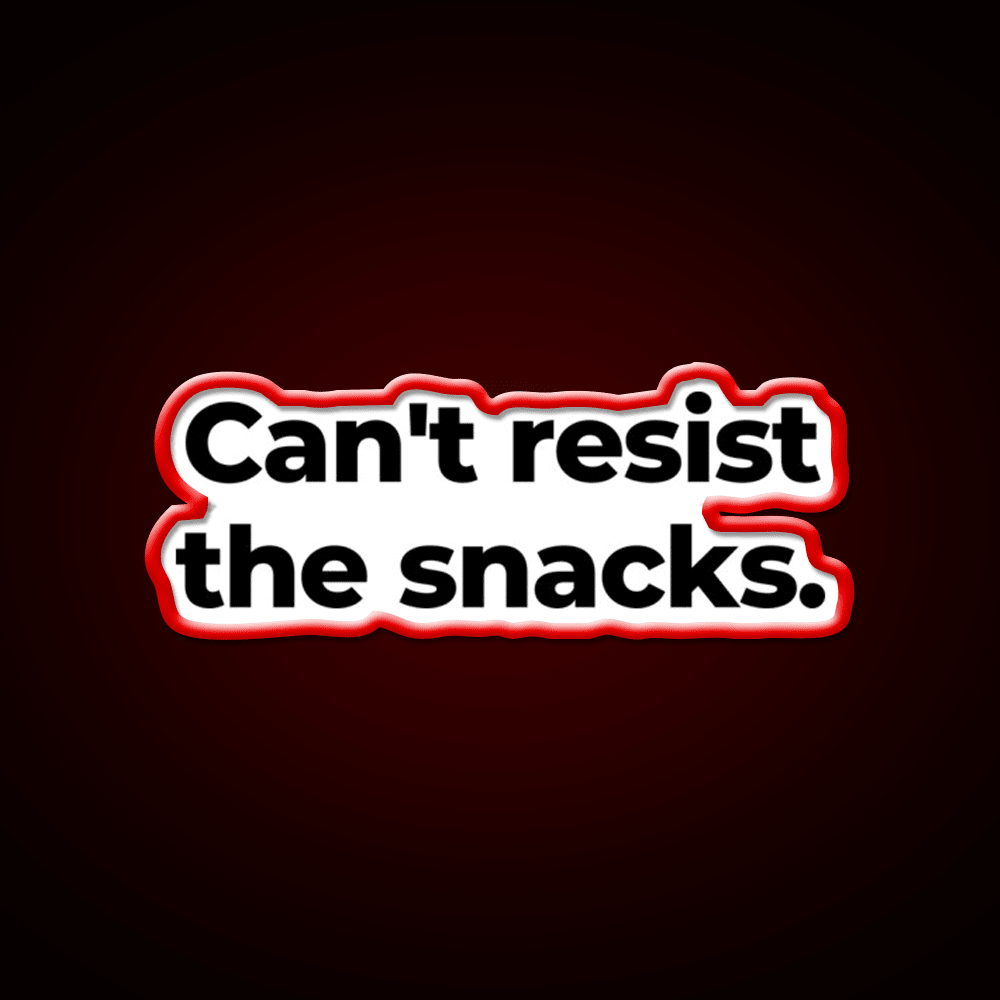 Cant Resist The Snacks Snack Food Led Neon Sign Rgb Color - Shineneon