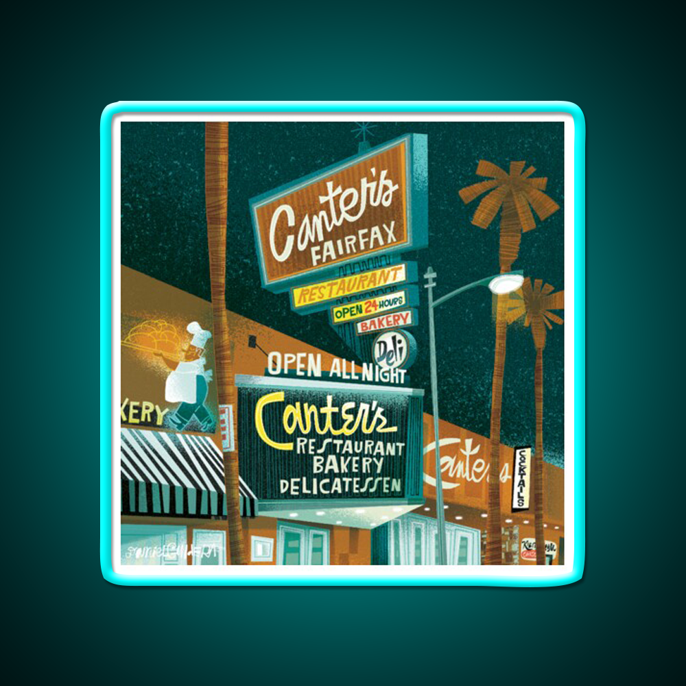 Canters Fairfax Cocktail Bar Decor Led Neon Sign Rgb Color - Size and dimension reference