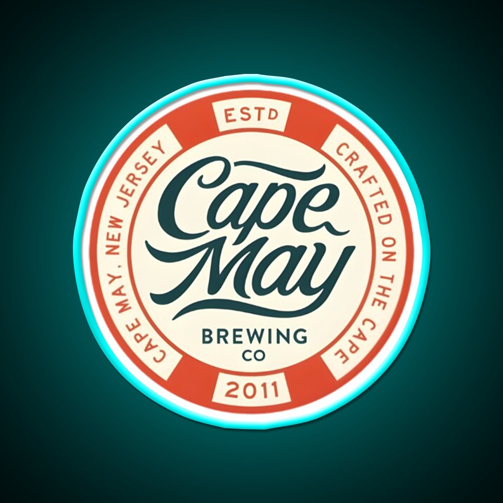 Cape May Brewing Co Beer Bar Decor Led Neon Sign Rgb Color - Size and dimension reference