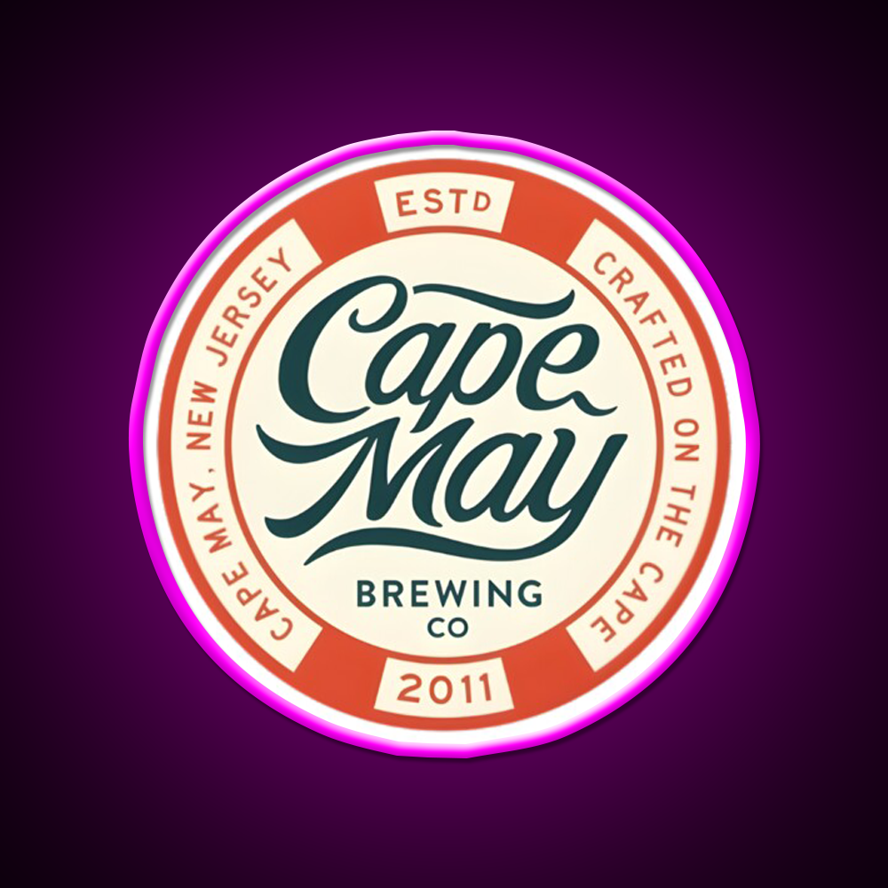 Cape May Brewing Co Beer Bar Decor Led Neon Sign Rgb Color - Neon sign mounted on wall in room