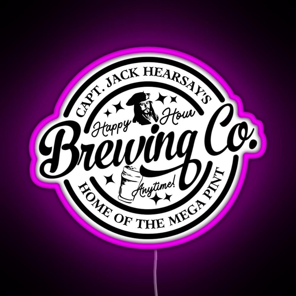 Captain Jack Hearsays Brewing Home Of The Mega Rgb Neon Sign - Shineneon