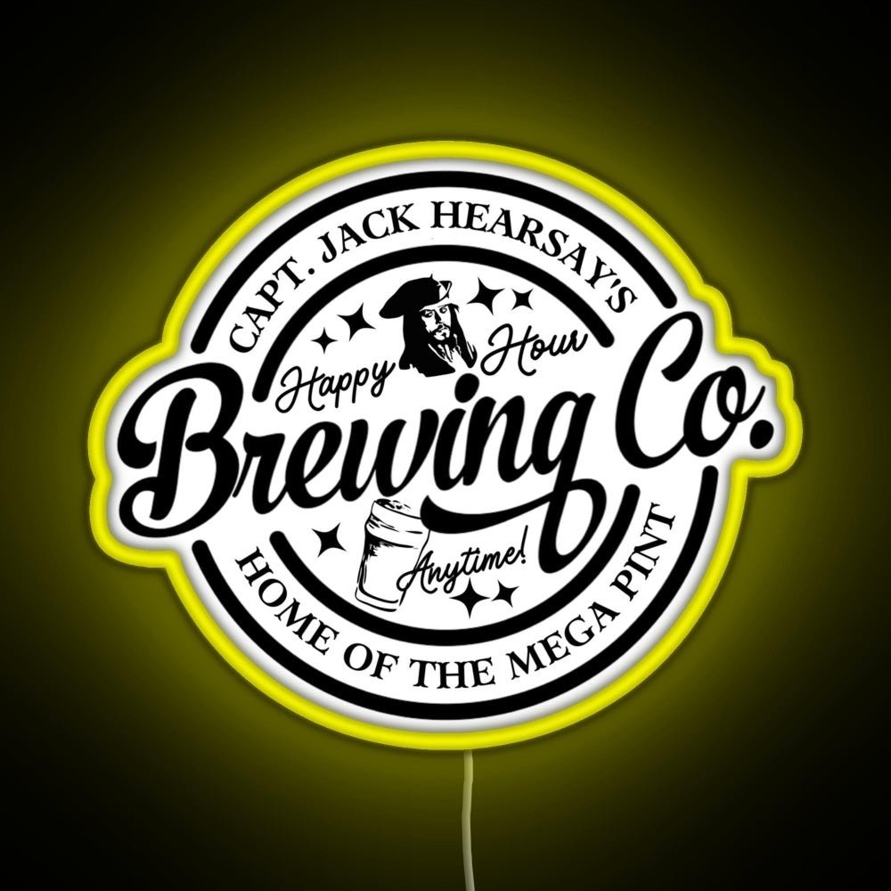 Captain Jack Hearsays Brewing Home Of The Mega Rgb Neon Sign - Shineneon