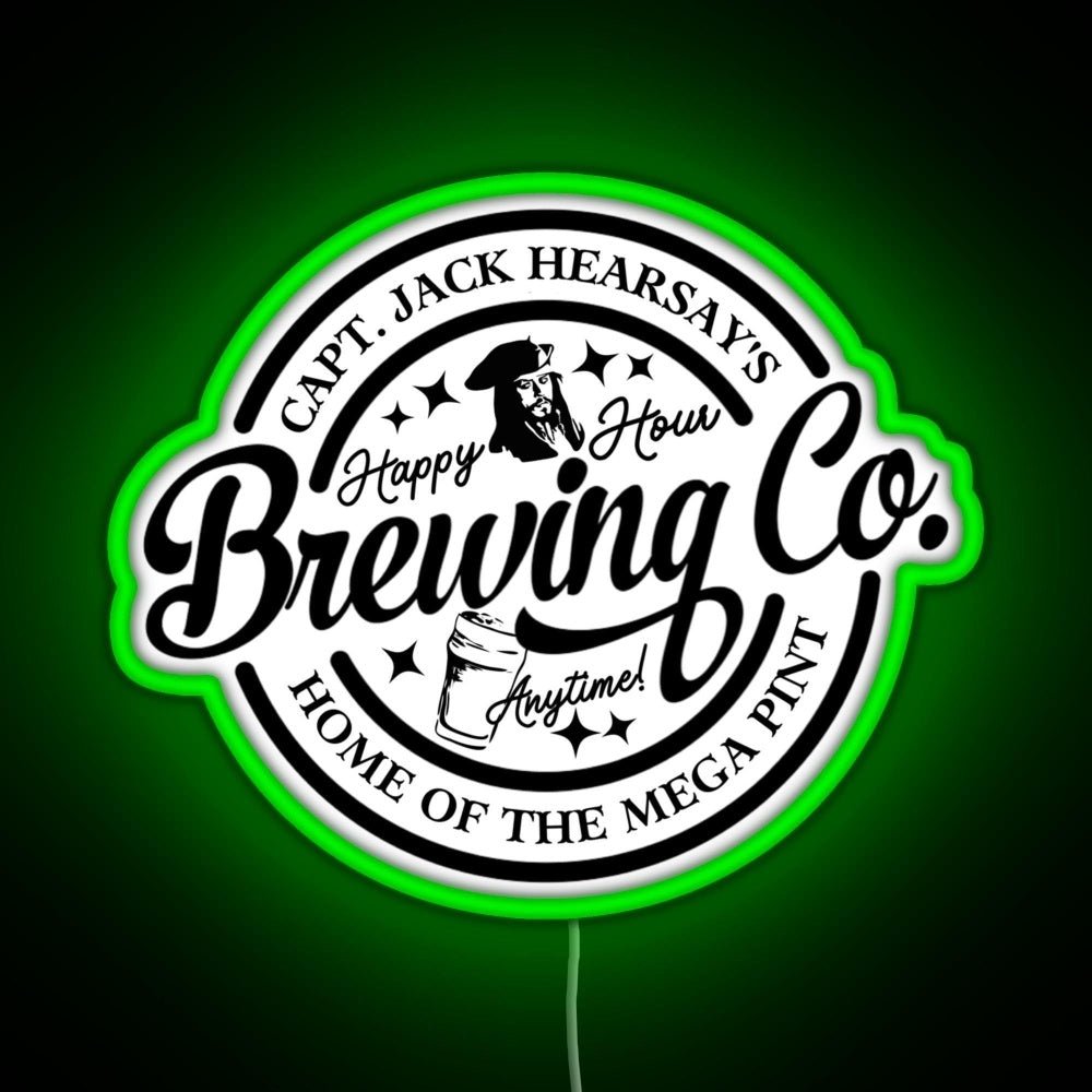 Captain Jack Hearsays Brewing Home Of The Mega Rgb Neon Sign - Shineneon