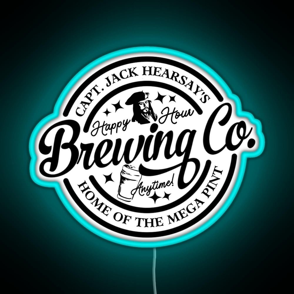 Captain Jack Hearsays Brewing Home Of The Mega Rgb Neon Sign - Shineneon