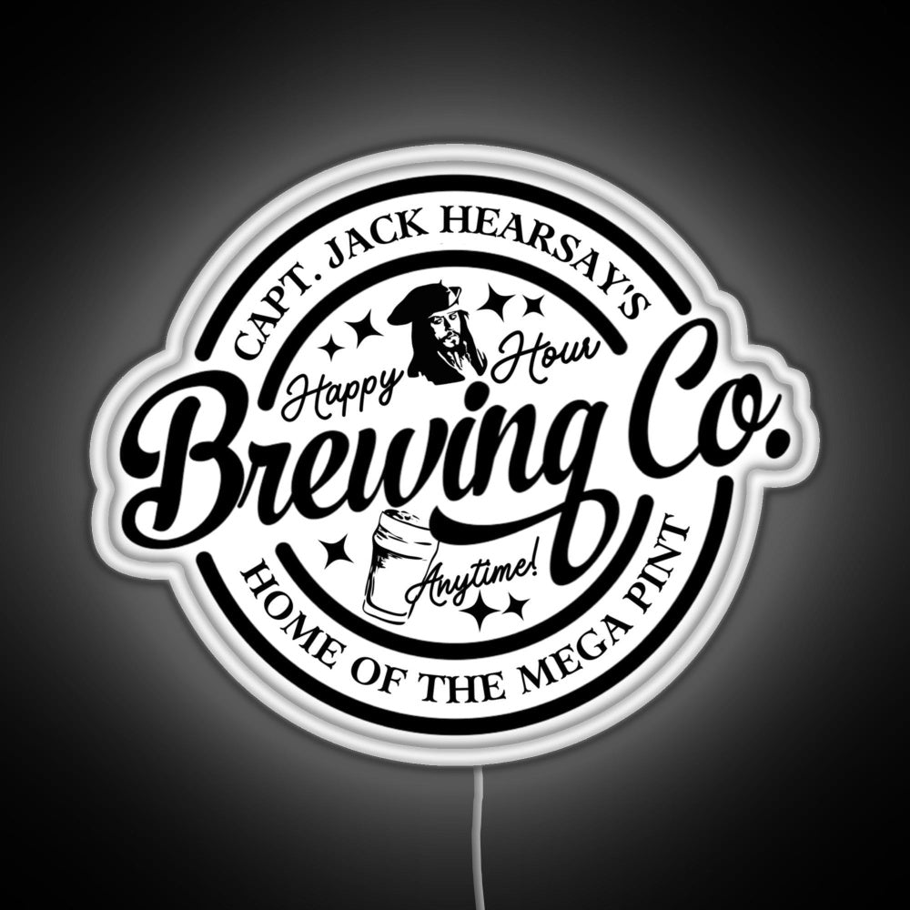 Captain Jack Hearsays Brewing Home Of The Mega Rgb Neon Sign - Shineneon