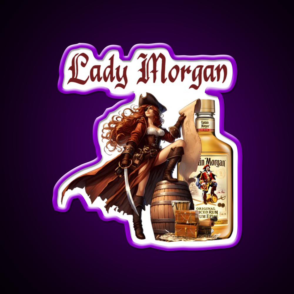 Captain Ladys Miss Morgan Cocktail Bar Decor Led Neon Sign Rgb Color - LED neon sign view 9