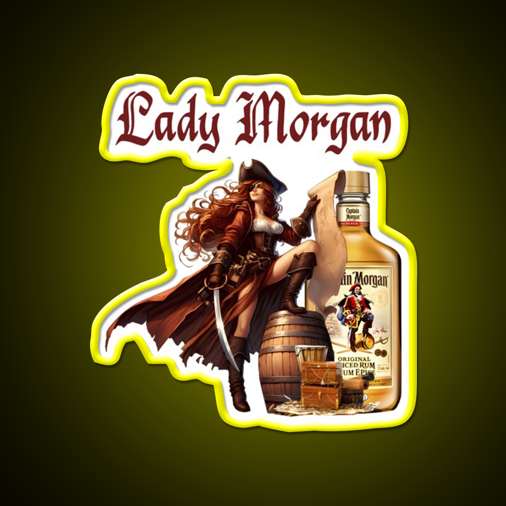 Captain Ladys Miss Morgan Cocktail Bar Decor Led Neon Sign Rgb Color - LED neon sign view 7