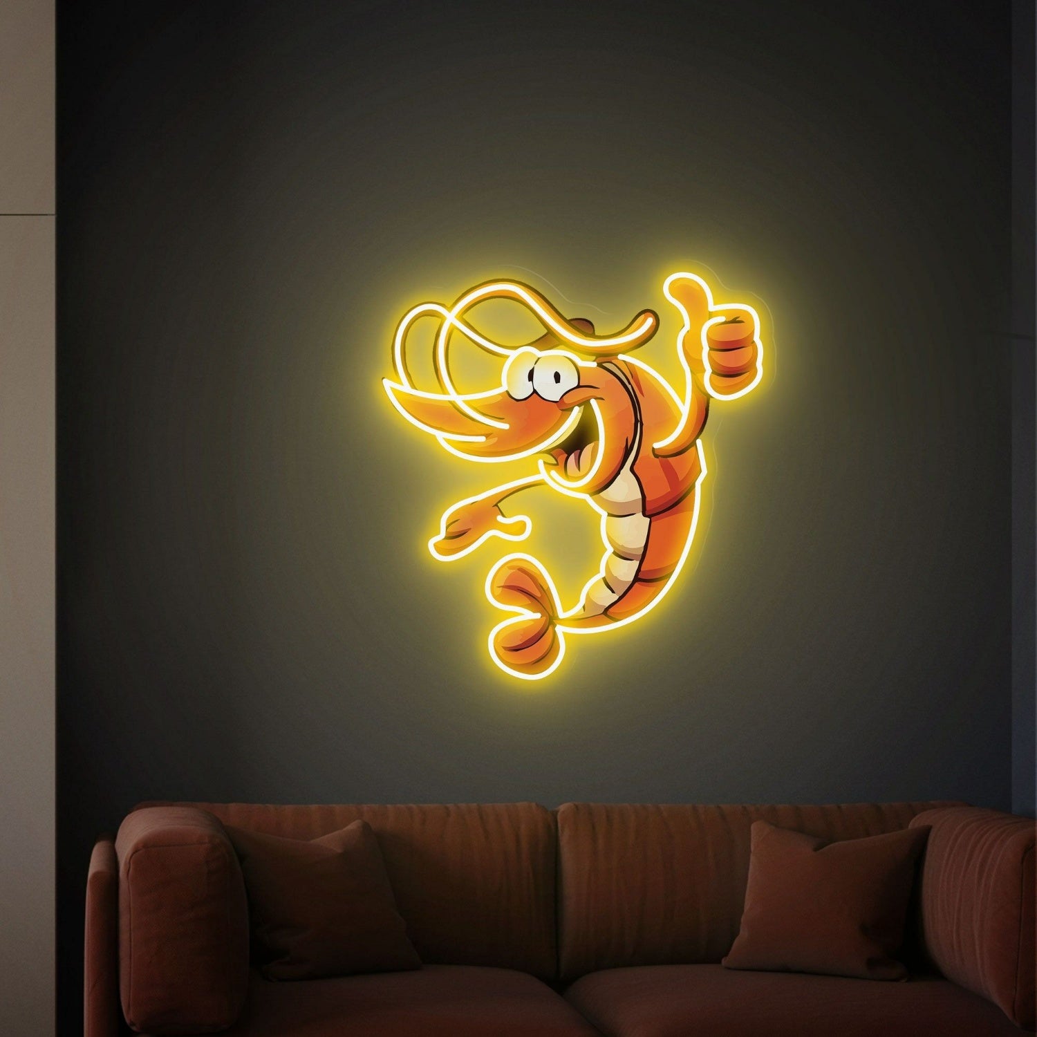 Captivating Glow Of Lobster Uv Led Neon Sign Printing Wall Decor | Shineneon