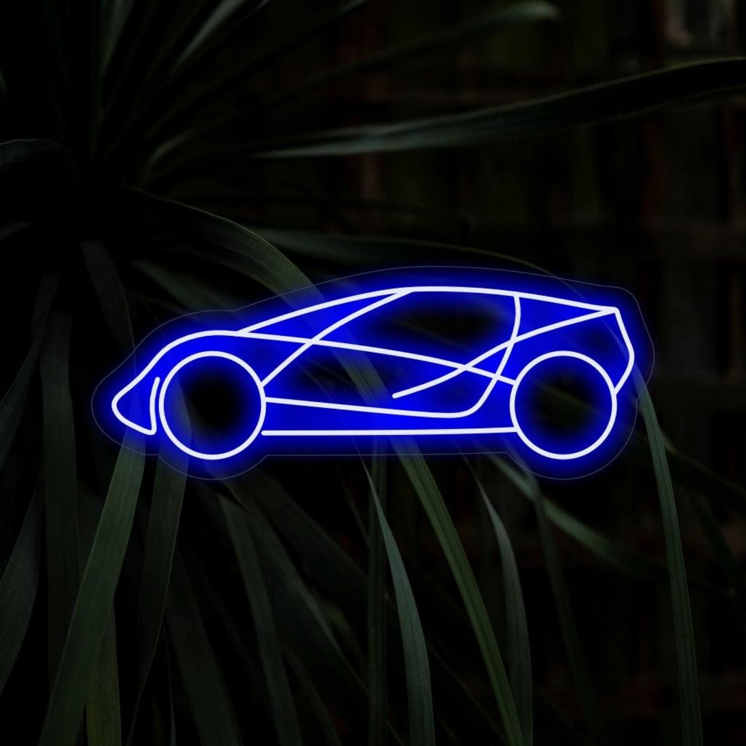 Car Side View Blue Line Led Neon Sign For Garage Automotive Decor | Shineneon