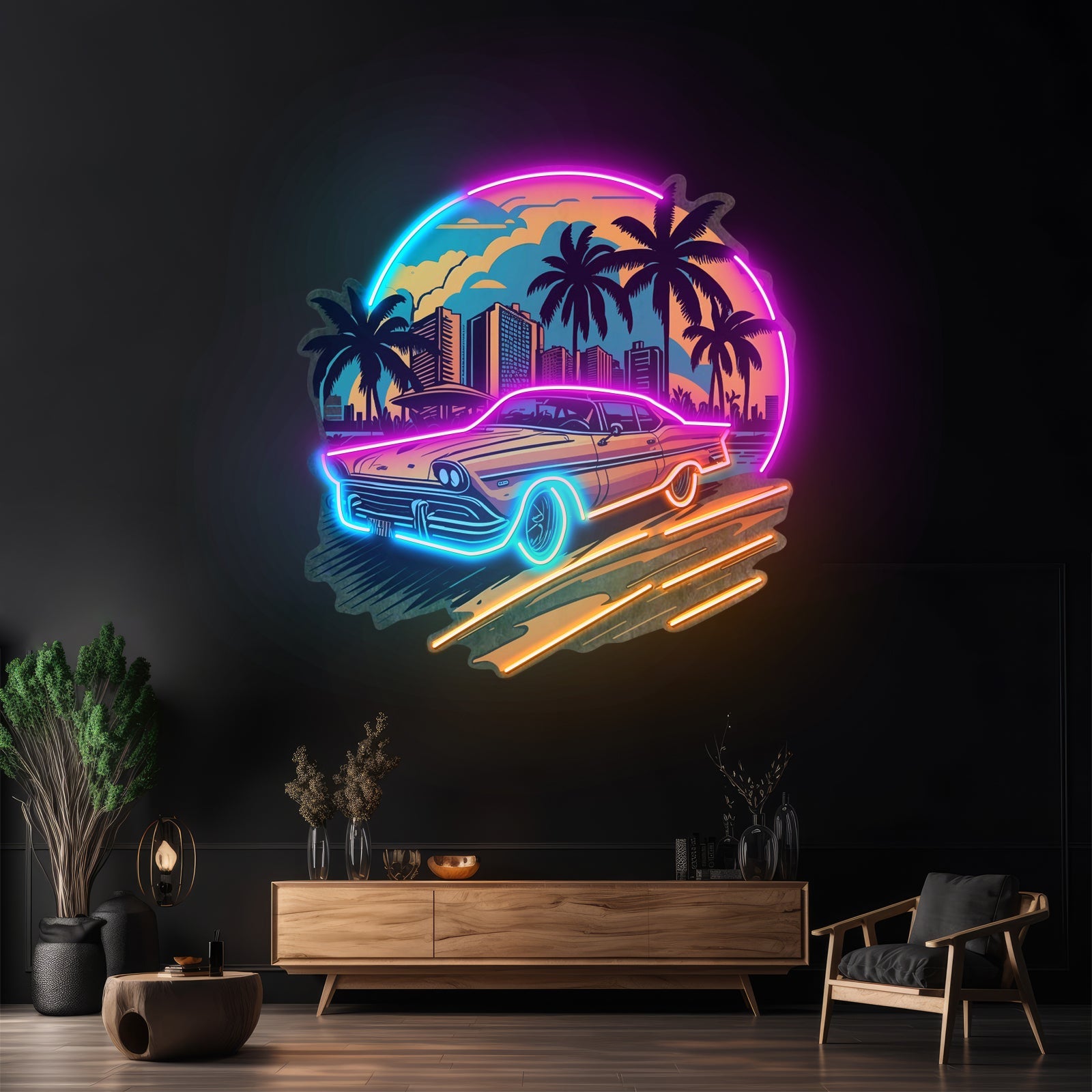 Car The Sunset Led Neon Sign Light Custom Led Signs - Shineneon