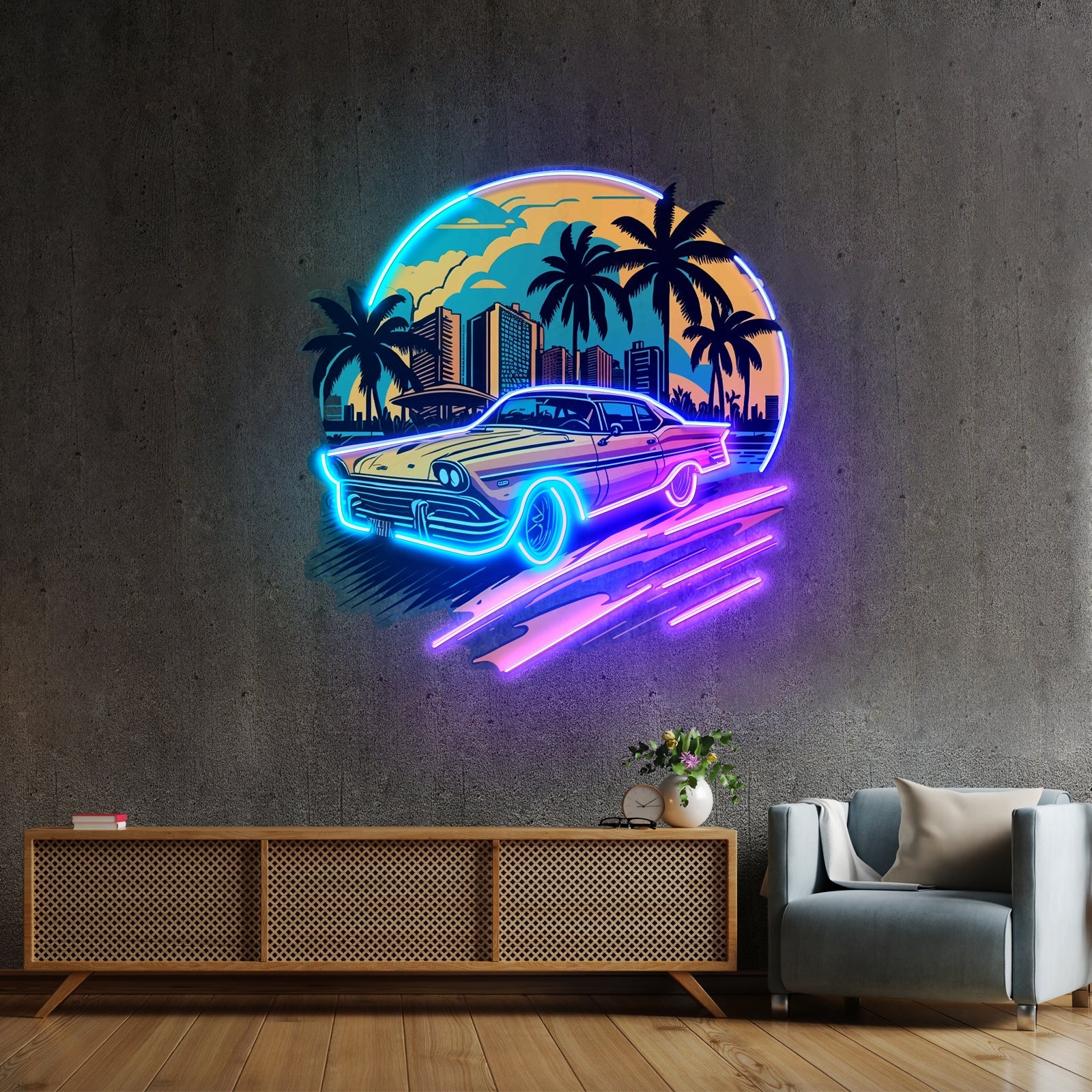 Car The Sunset Led Neon Sign Light Custom Led Signs - Shineneon