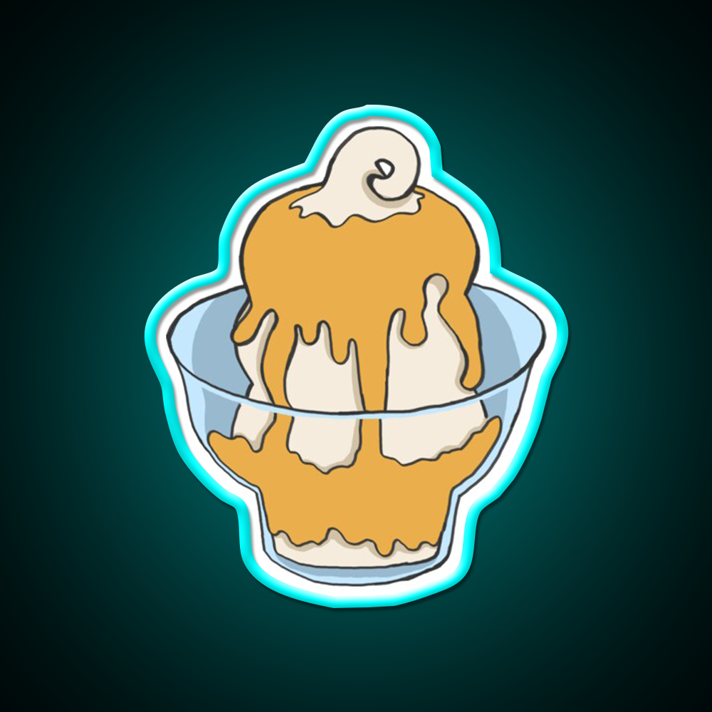 Caramel Sundae Snack Food Led Neon Sign Rgb Color