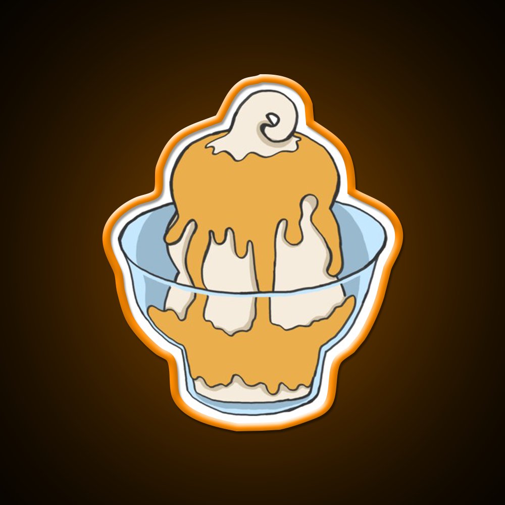 Caramel Sundae Snack Food Led Neon Sign Rgb Color