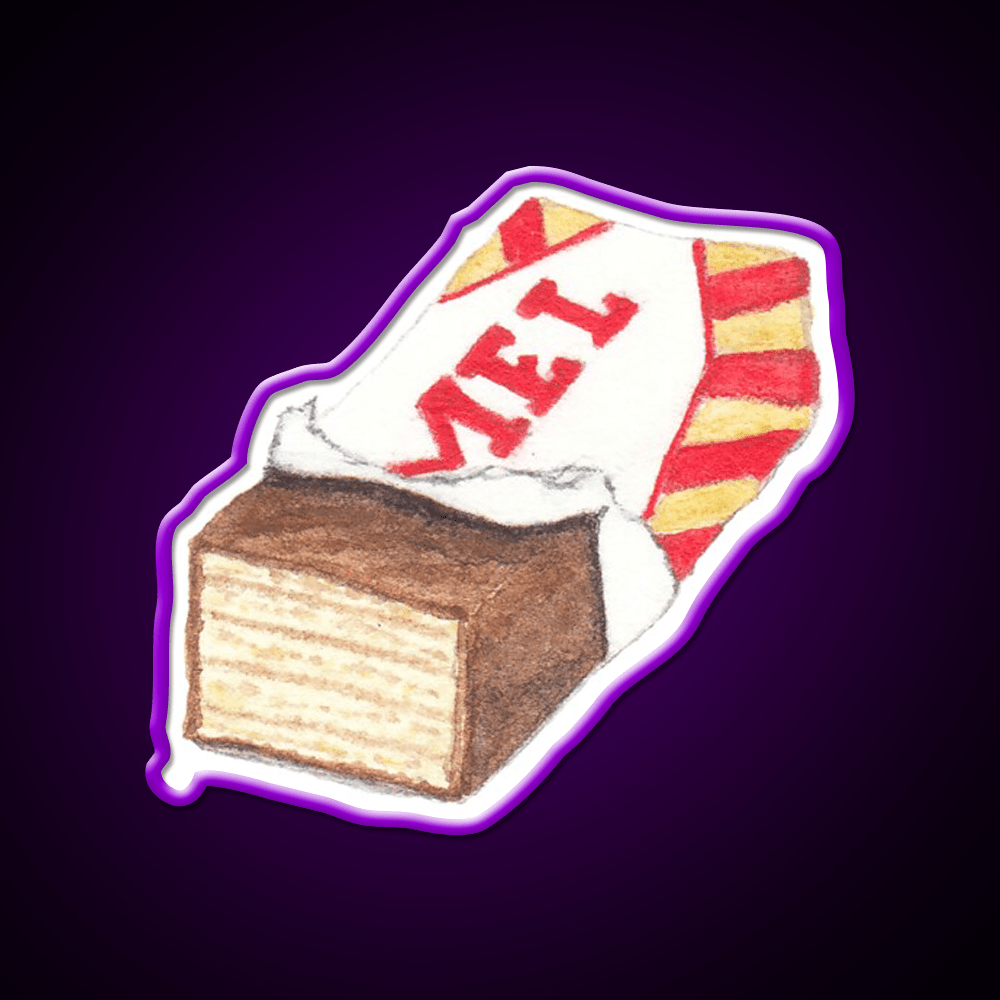 Caramel Wafer Snack Food Led Neon Sign Rgb Color - Shineneon